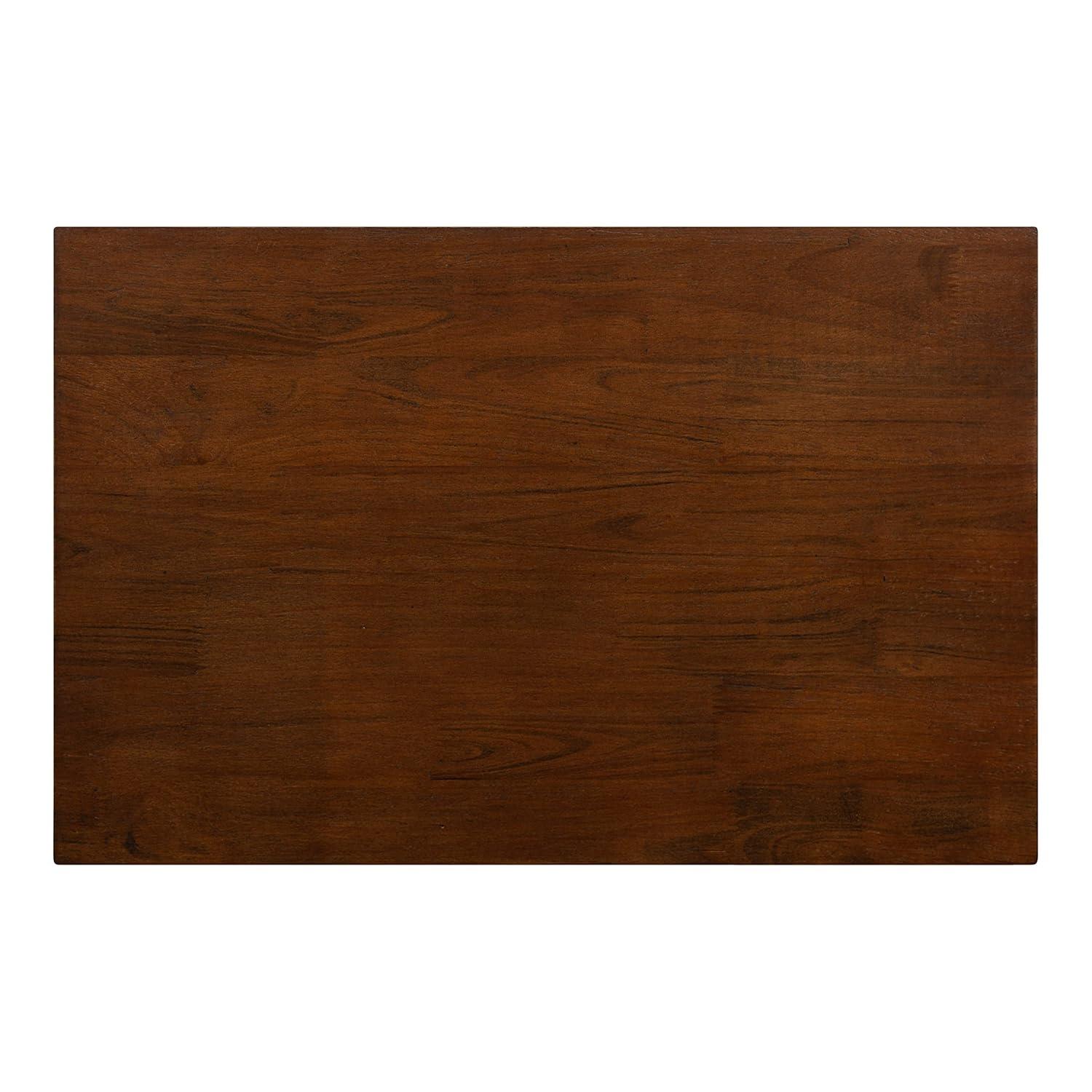 Kate and Laurel Lockridge Rectangle Wood C Table, 19x12x27, Walnut Brown
