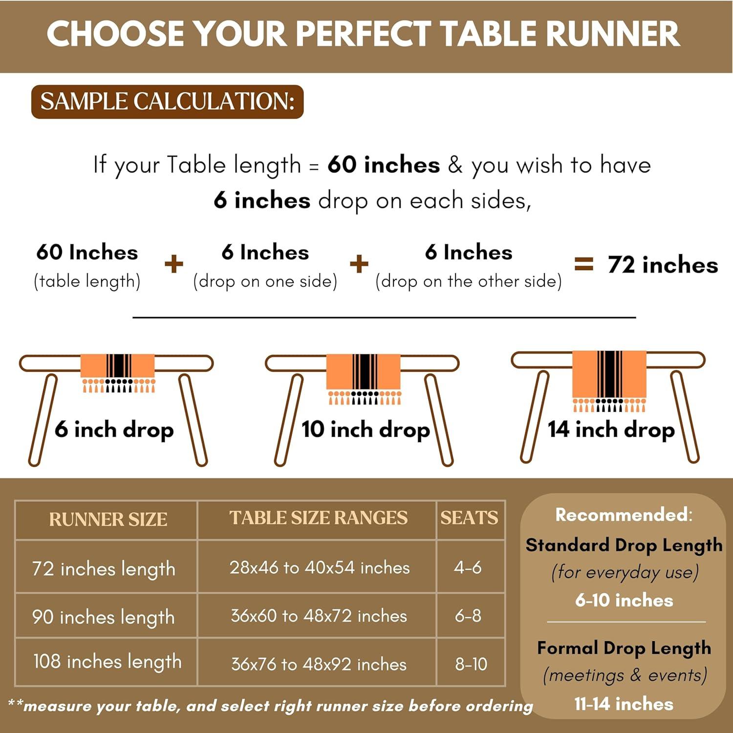 Design Imports  Black Striped Fringe Ribbed Table Runner 14X72