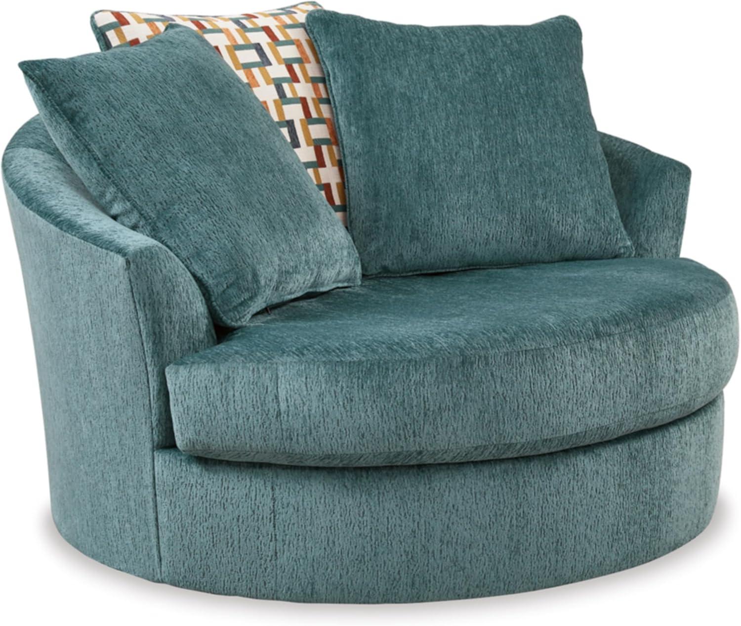 Ashley Furniture Laylabrook Blue Oversized Swivel Accent Chair