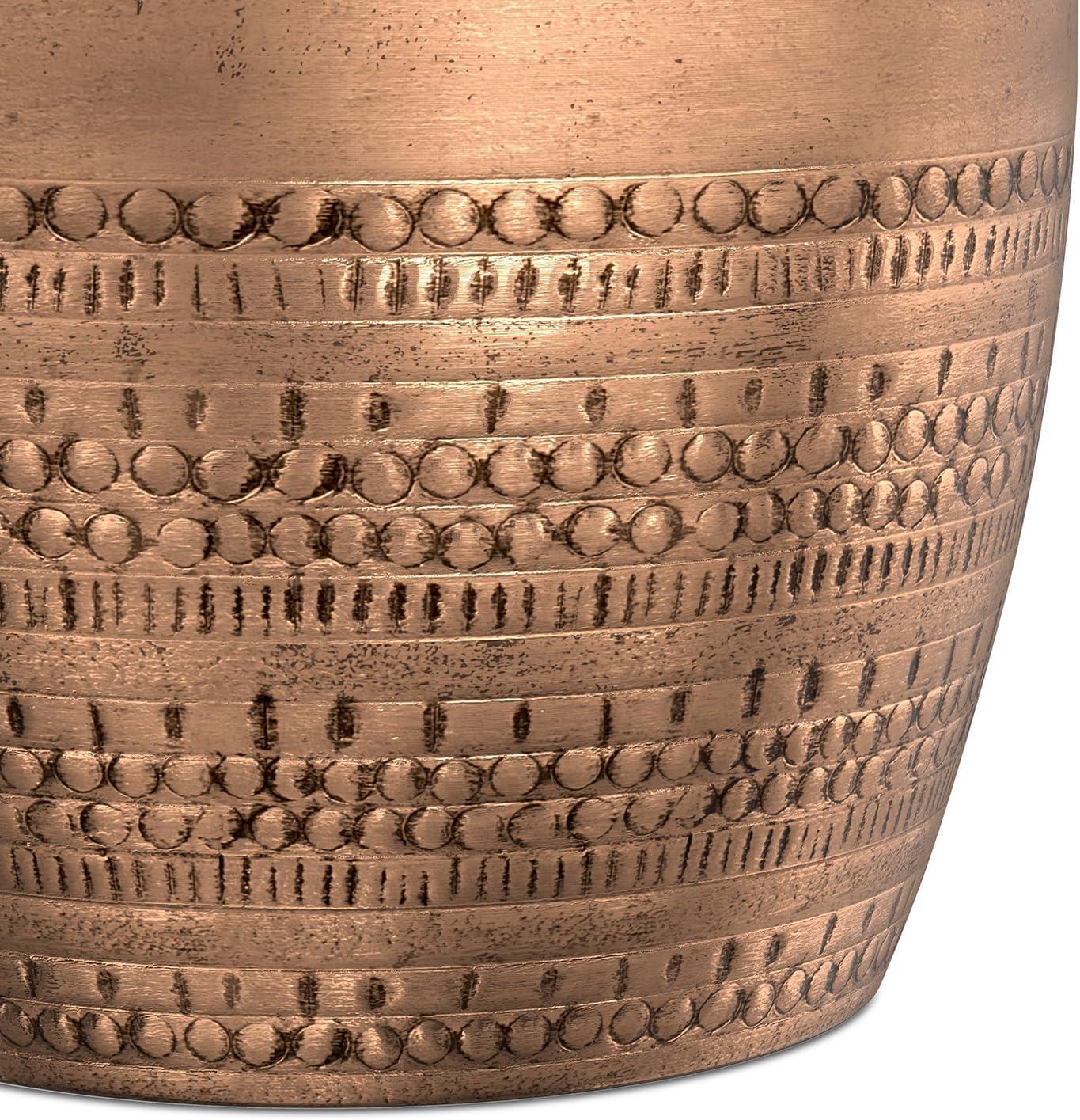 Dakota Fields Johnsen 15 in Large Iron Metal Drum Accent Side End Table