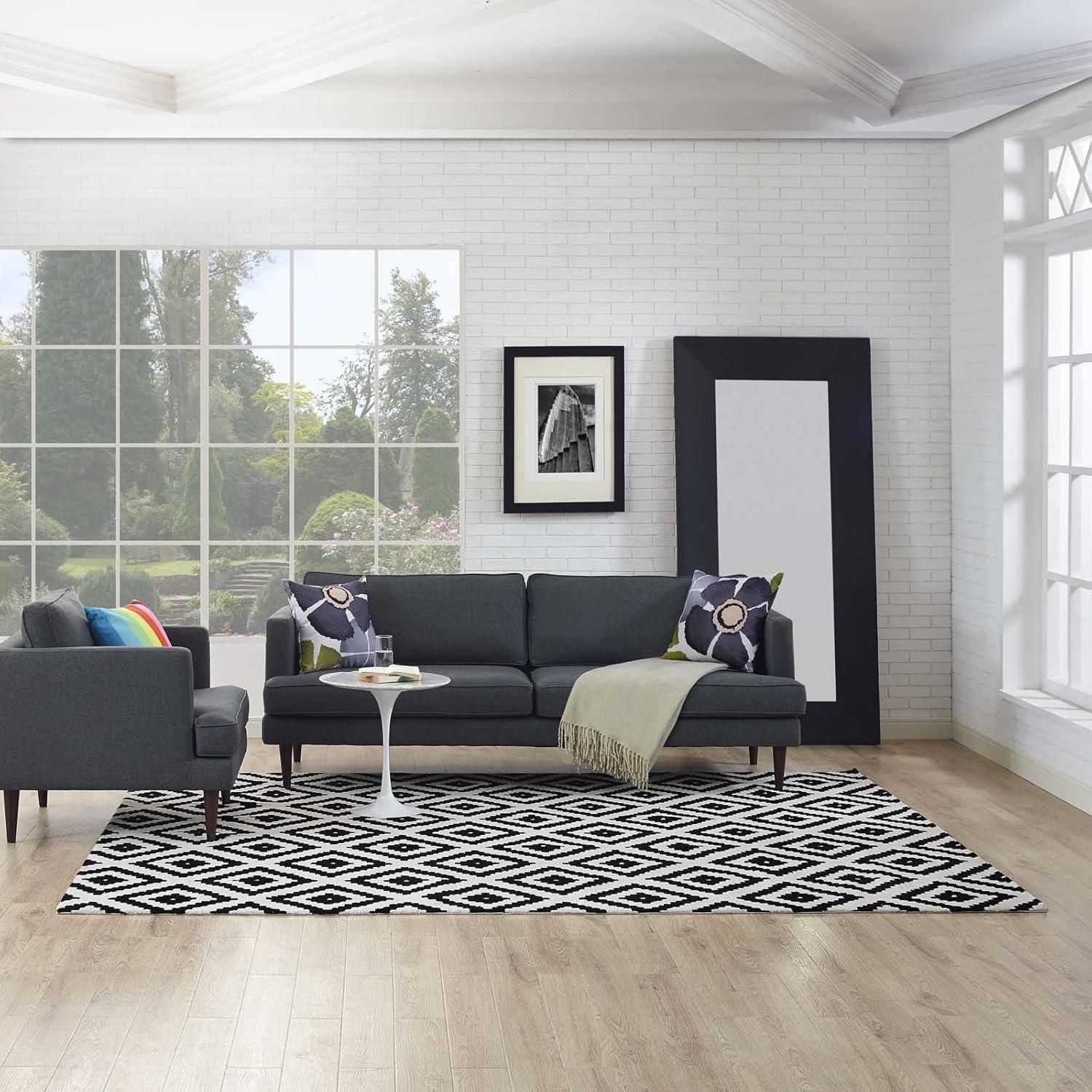 Modway Alika Abstract Diamond Trellis Area Rug