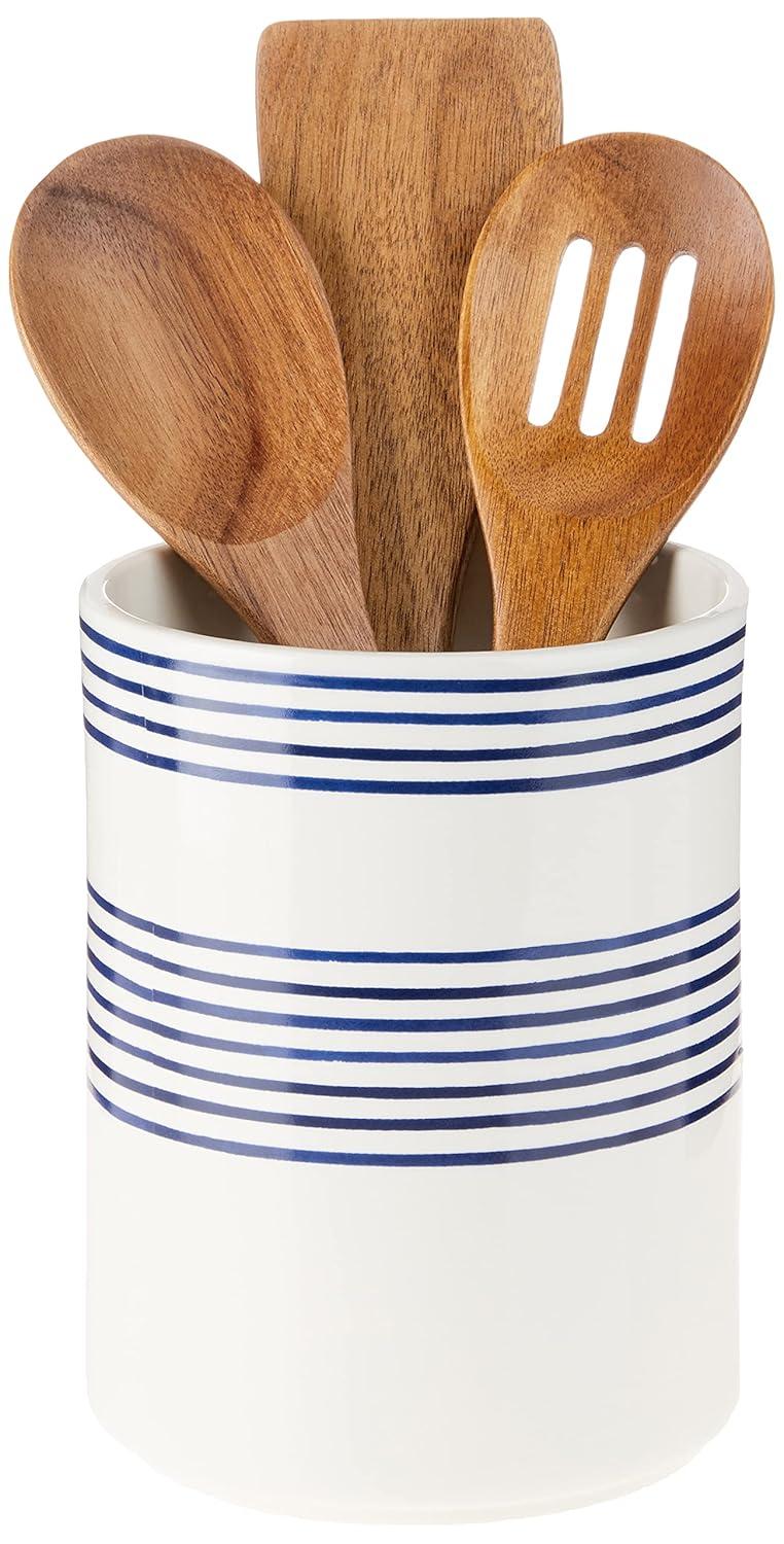 kate spade new york Charlotte Street Ceramic / Porcelain Round Utensil Crock