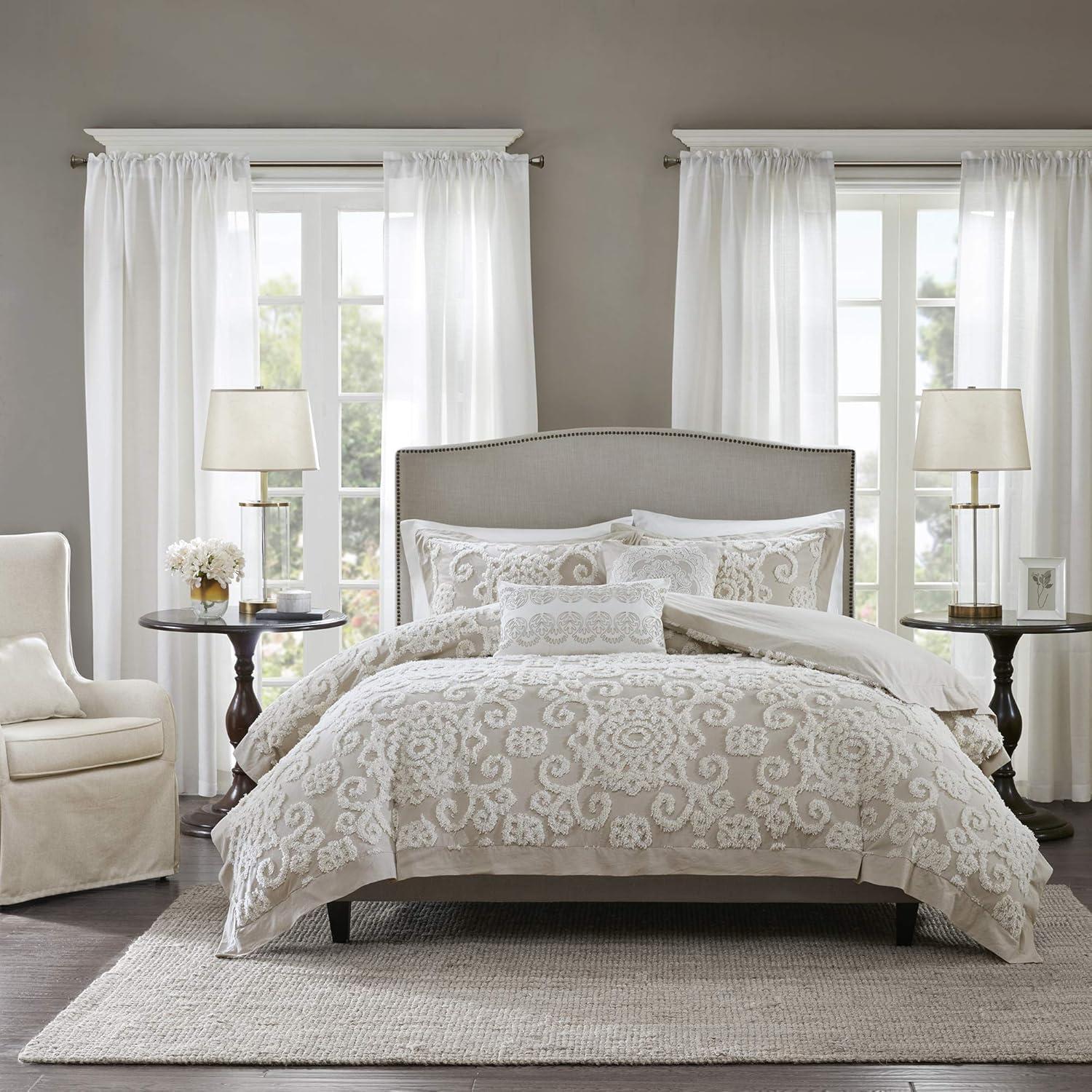 Suzanna Embroidered Cotton Square Pillow