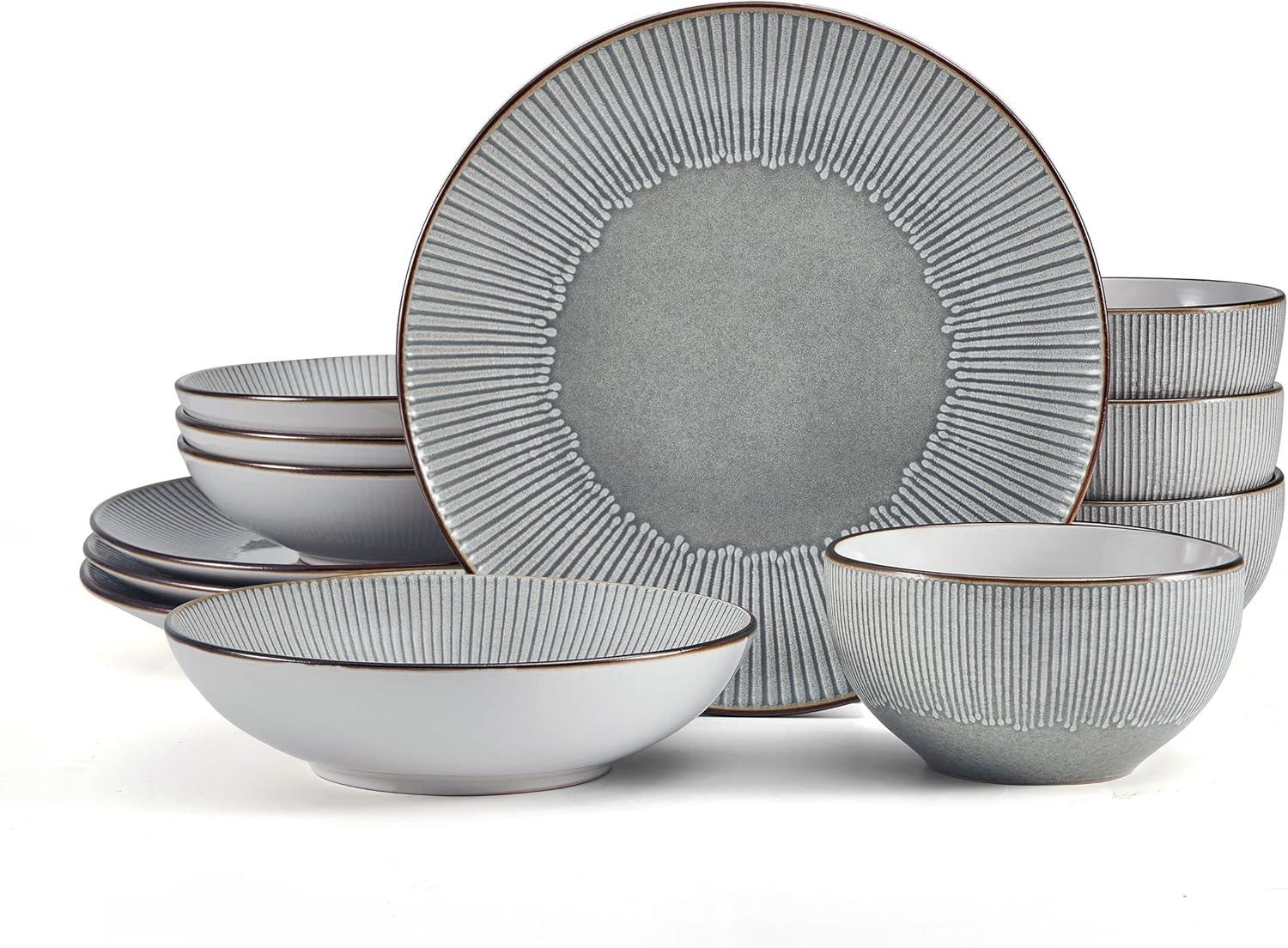 Arlie 12-Piece Stoneware Dinnerware Set, Service for 4