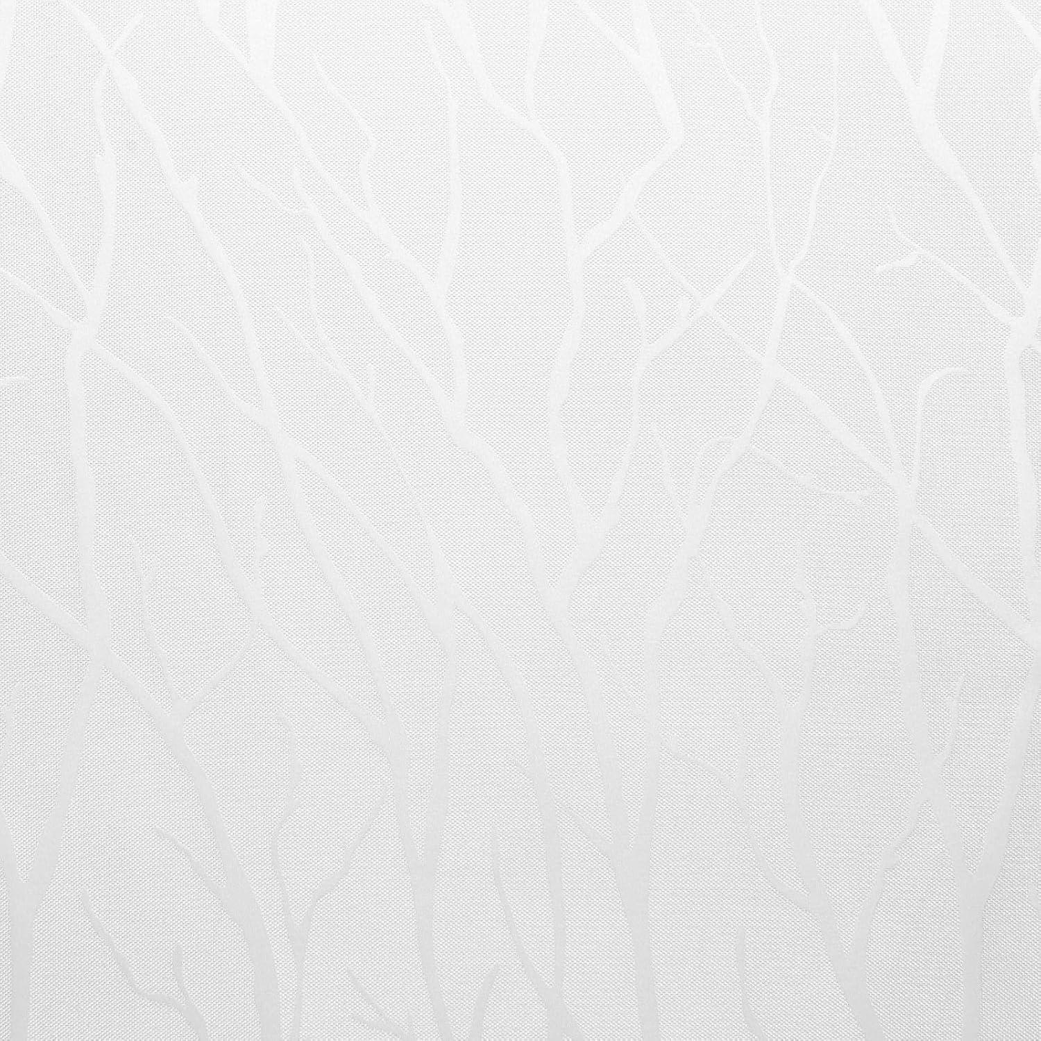 Set of 2 (96"x52") Forest Hill Woven Blackout Grommet Top Window Curtain Panel White - Exclusive Home: Thermal Insulated, Room Darkening