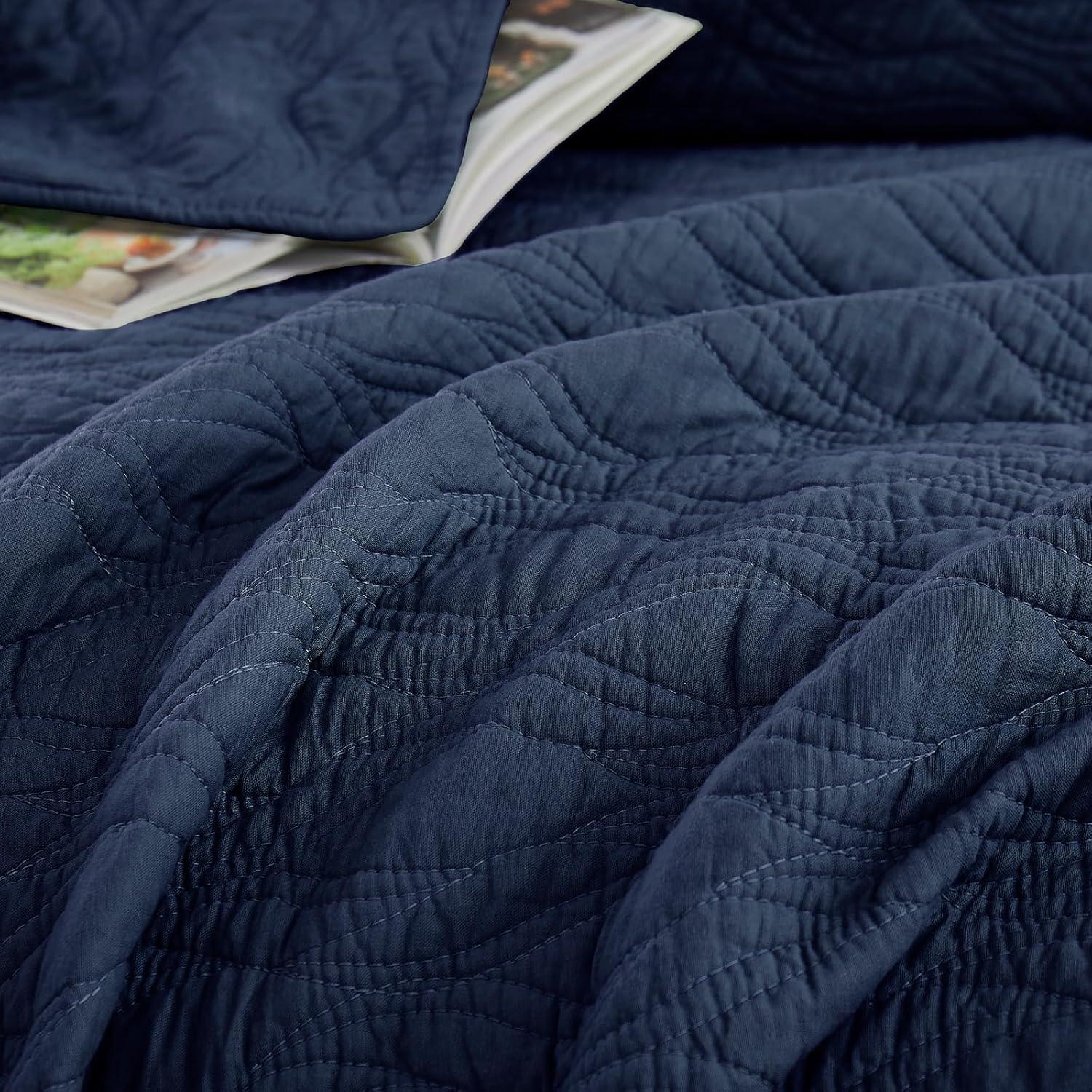 Bed Twin Quilt Set Navy Blue - Twin - 2 Piece