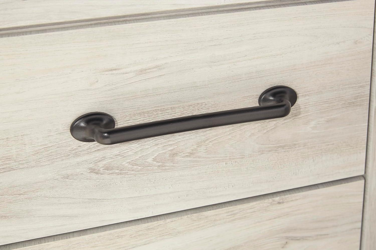 Cambeck Nightstand White - Signature Design by Ashley: Industrial Style Bedside Table with USB Ports & Storage