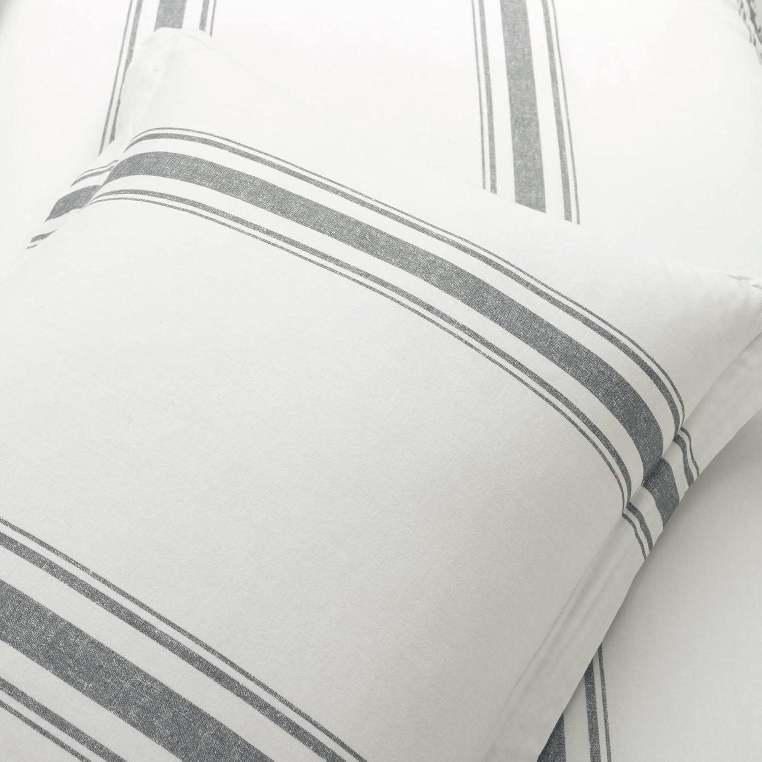 Lush Decor Dark Gray Cotton Reversible 3 Piece Comforter Set