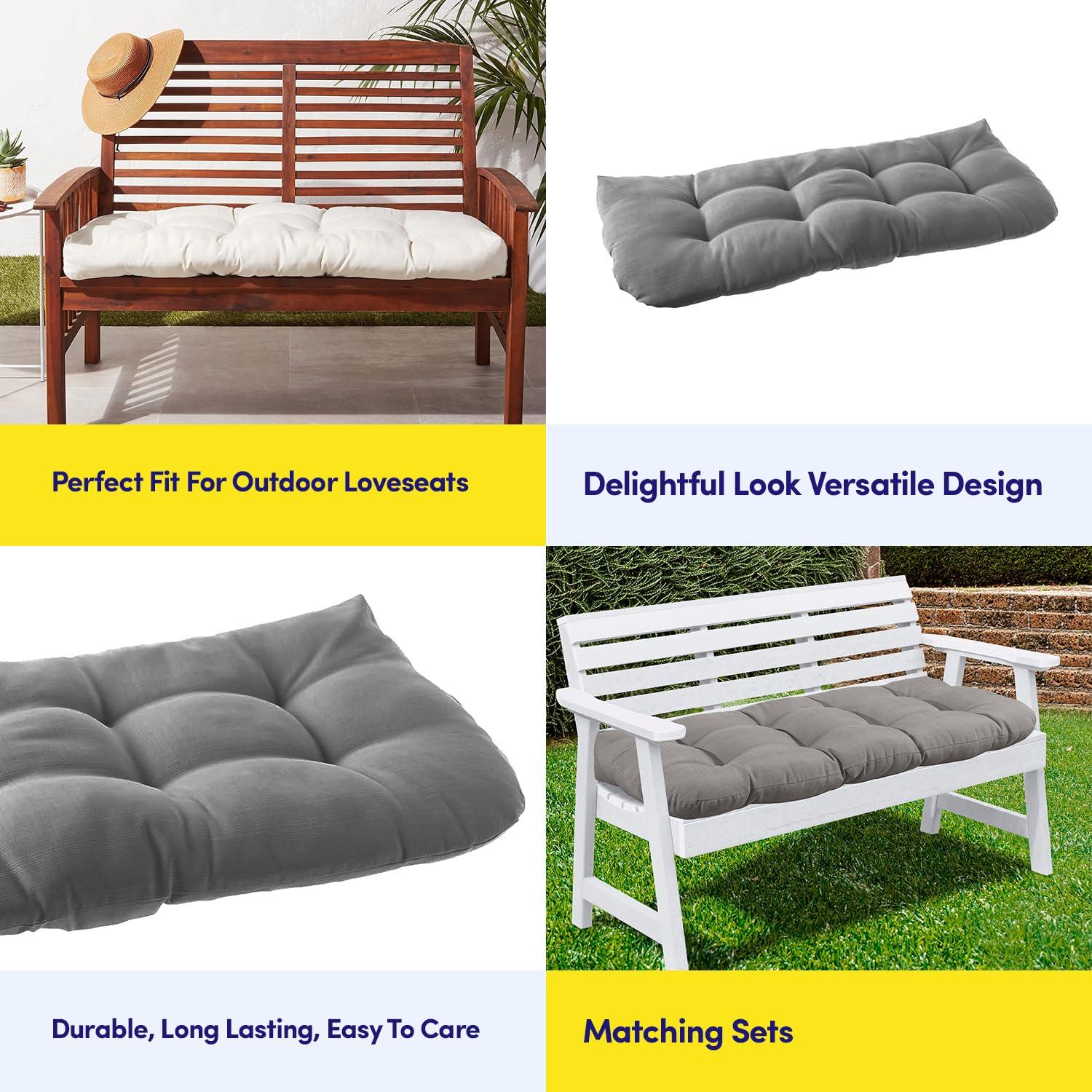 Sweet Home Collection Assorted Silver Loveseat Outdoor Seating Cushion