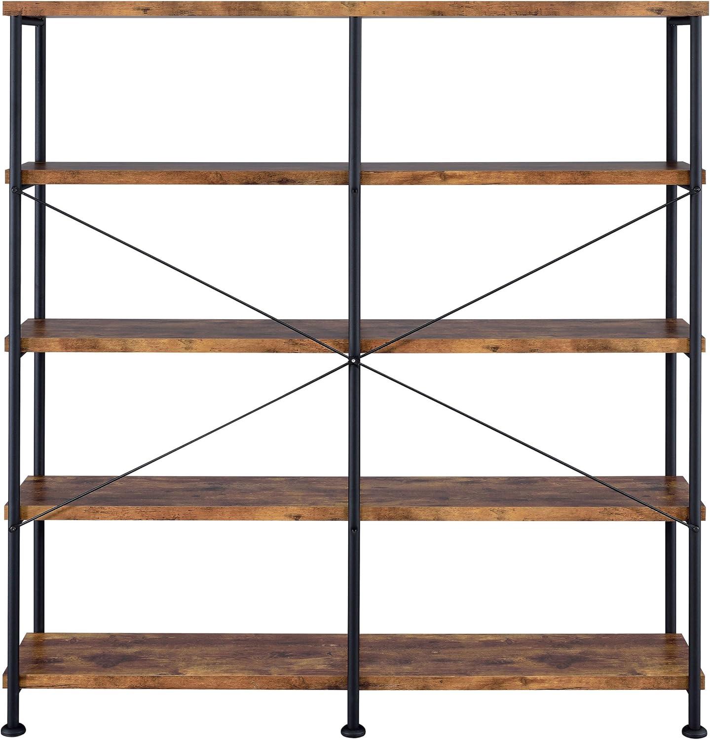 Analiese 4 Shelf Double Bookcase - Coaster