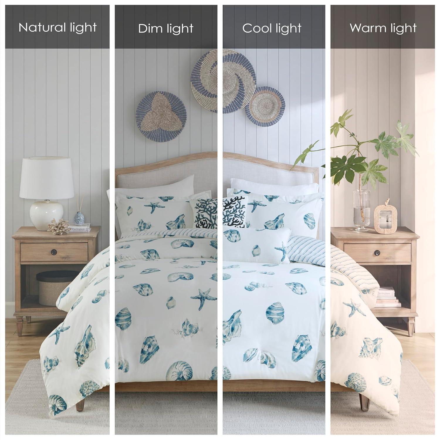 Beach House Coastal Cotton Reversible Duvet Cover Set