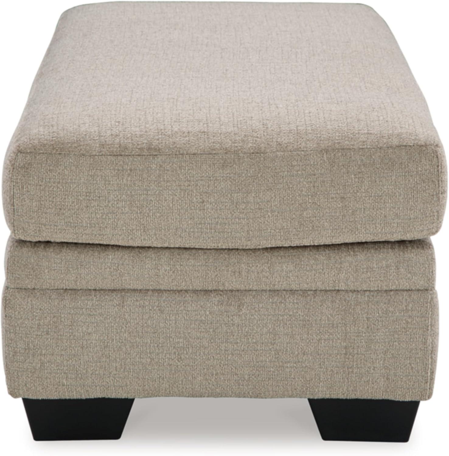 Signature Design by Ashley Stonemeade Upholstered Ottoman, Taupe Brown