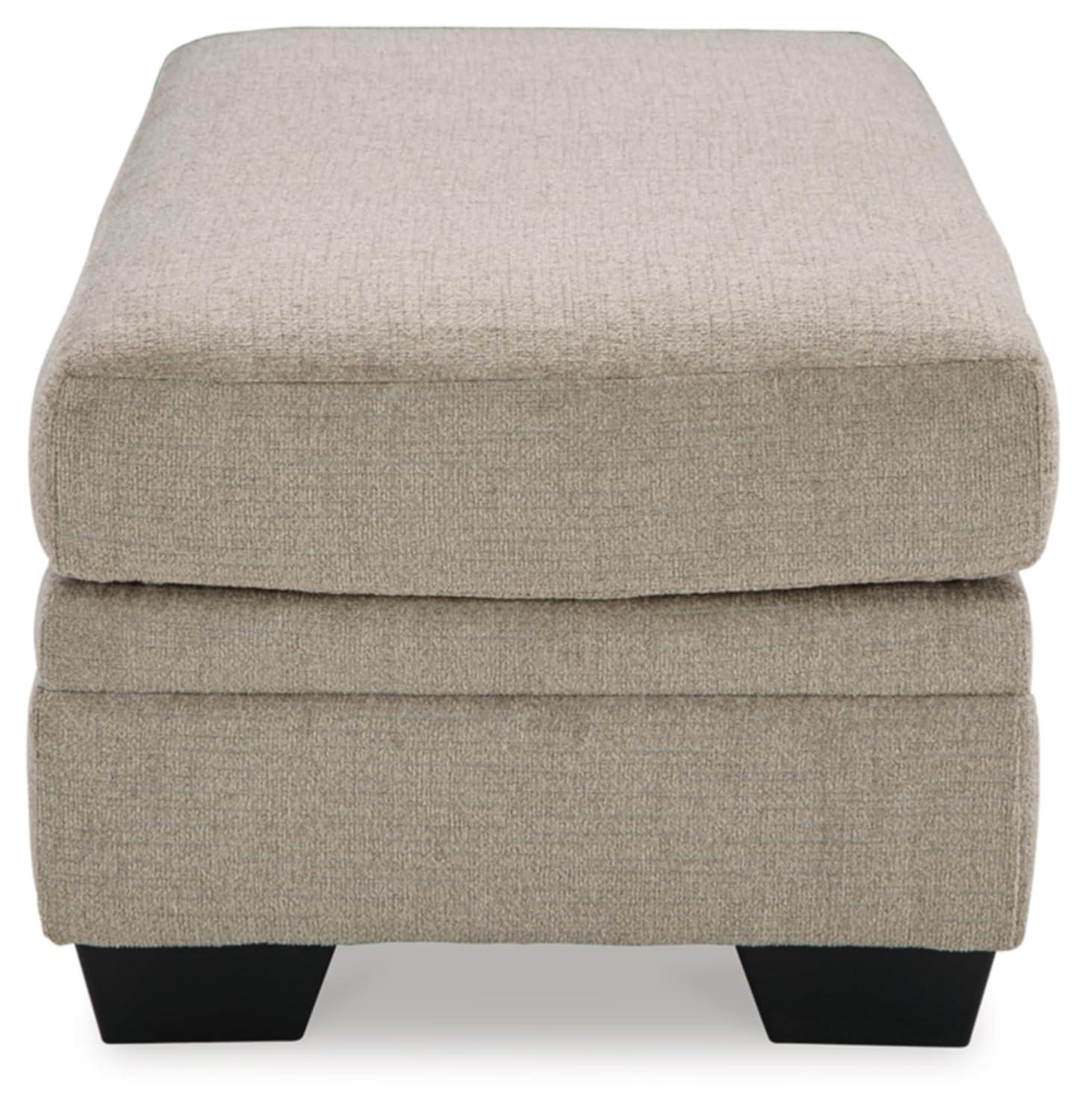 Signature Design by Ashley Stonemeade Upholstered Ottoman, Taupe Brown