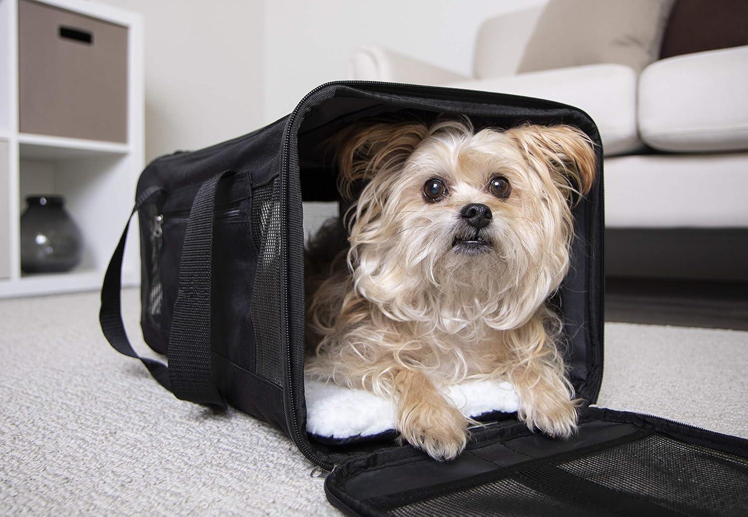 TrustyPup Easy Explorer Medium Guaranteed On-Board Travel Pet Carrier, Black, 16 lb Limit