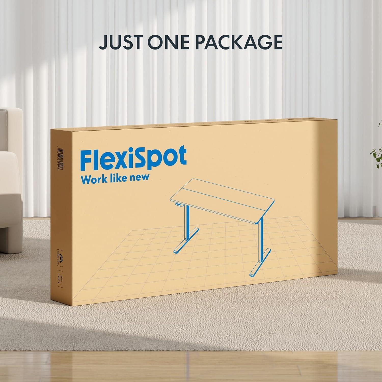 FLEXISPOT Standing Desk Adjustable Height with Whole Piece Desk Board 43 x 24