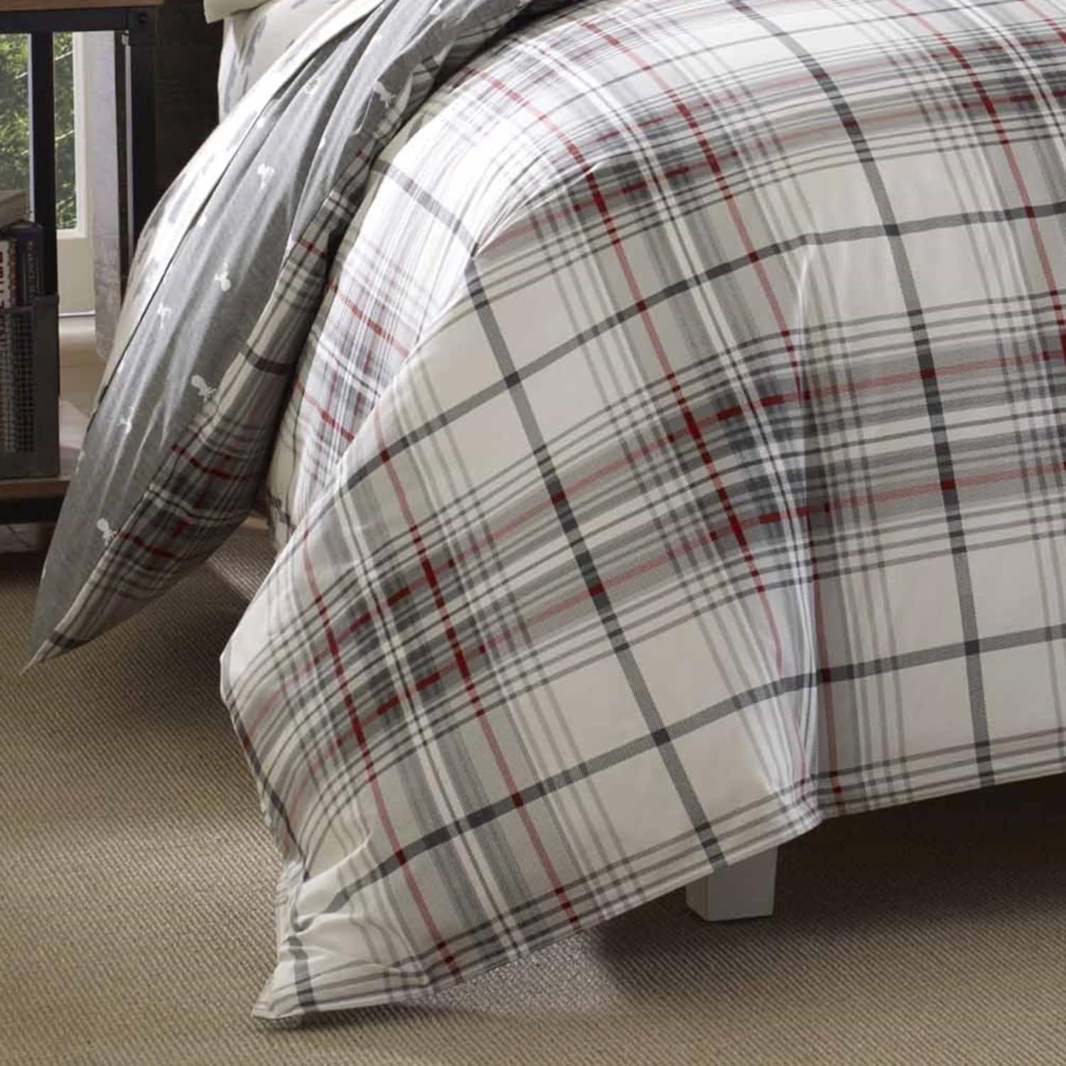 Alder Plaid Charcoal Duvet Cover Set by Eddie Bauer