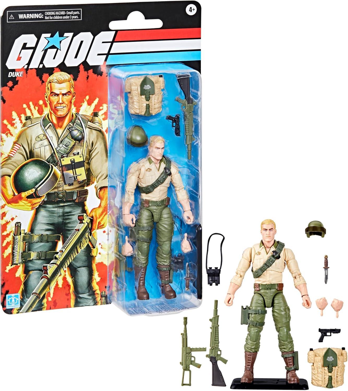 G.I. Joe Retro Duke Action Figure, 6” 11 Piece