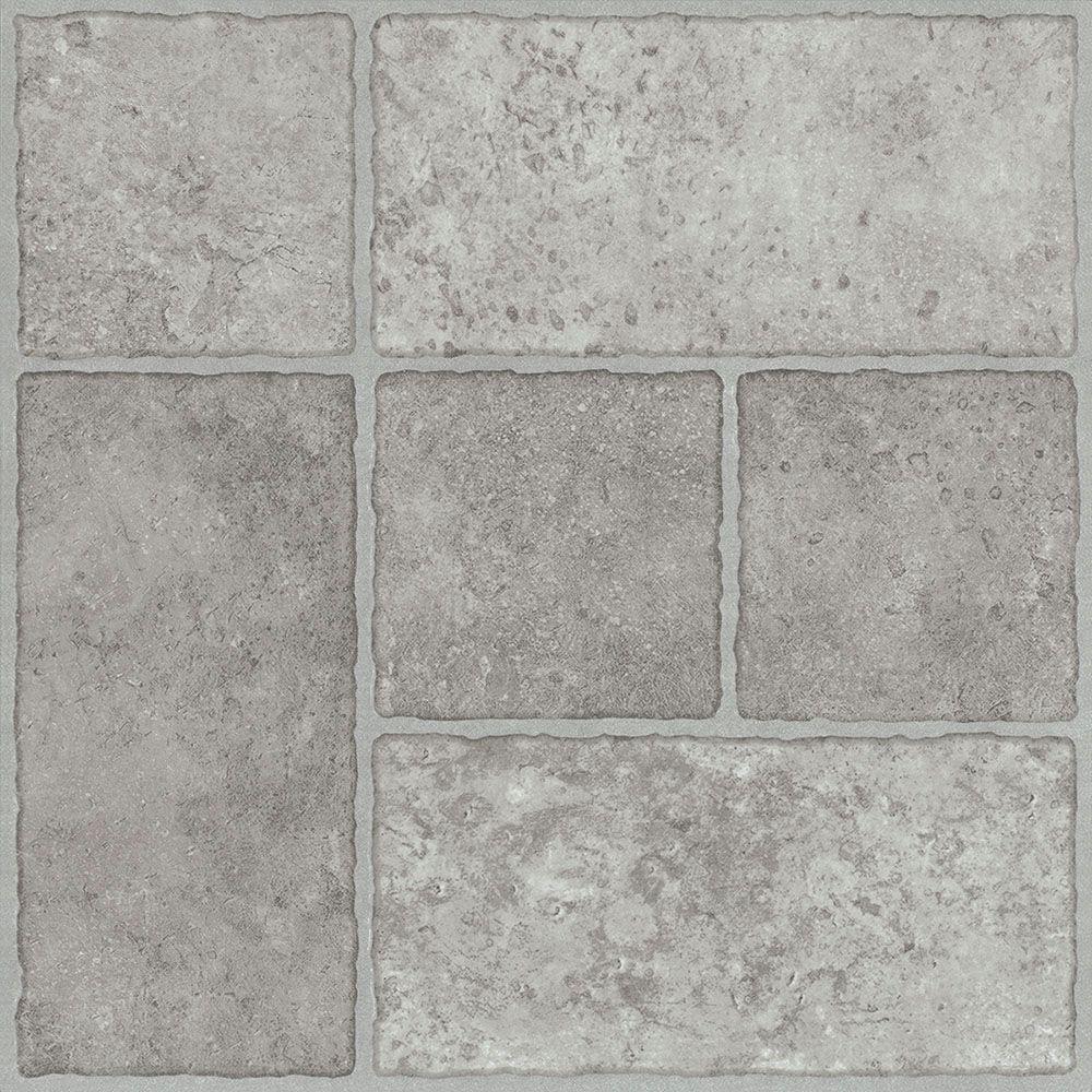 Trafficmaster Peel N' Stick Tile 12 In. X 12 In. Bodden Bay Grey 1.65Mm (0.065 In.) / 30 Sq. Ft. Per Case