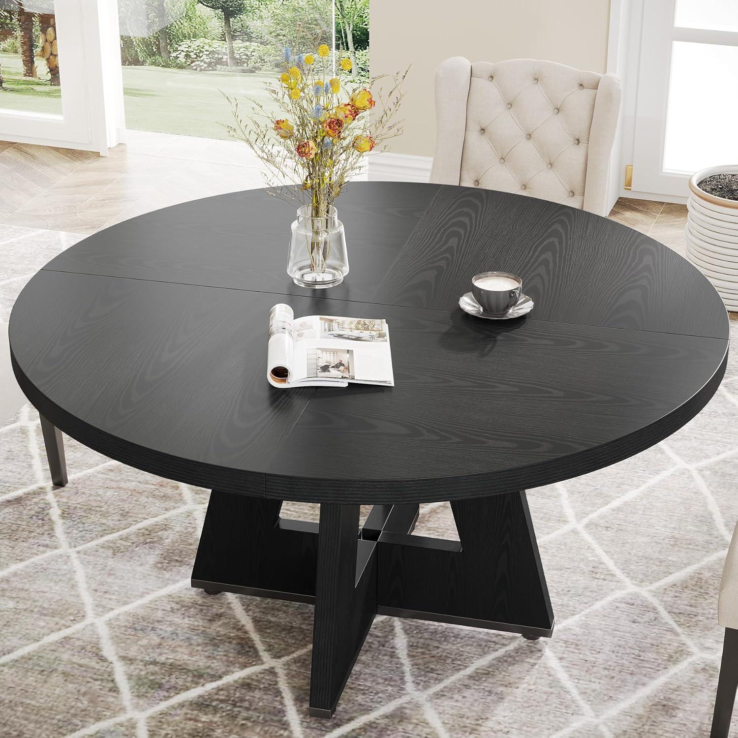 Tribesigns 47 Inch Round Dining Table for 4 people