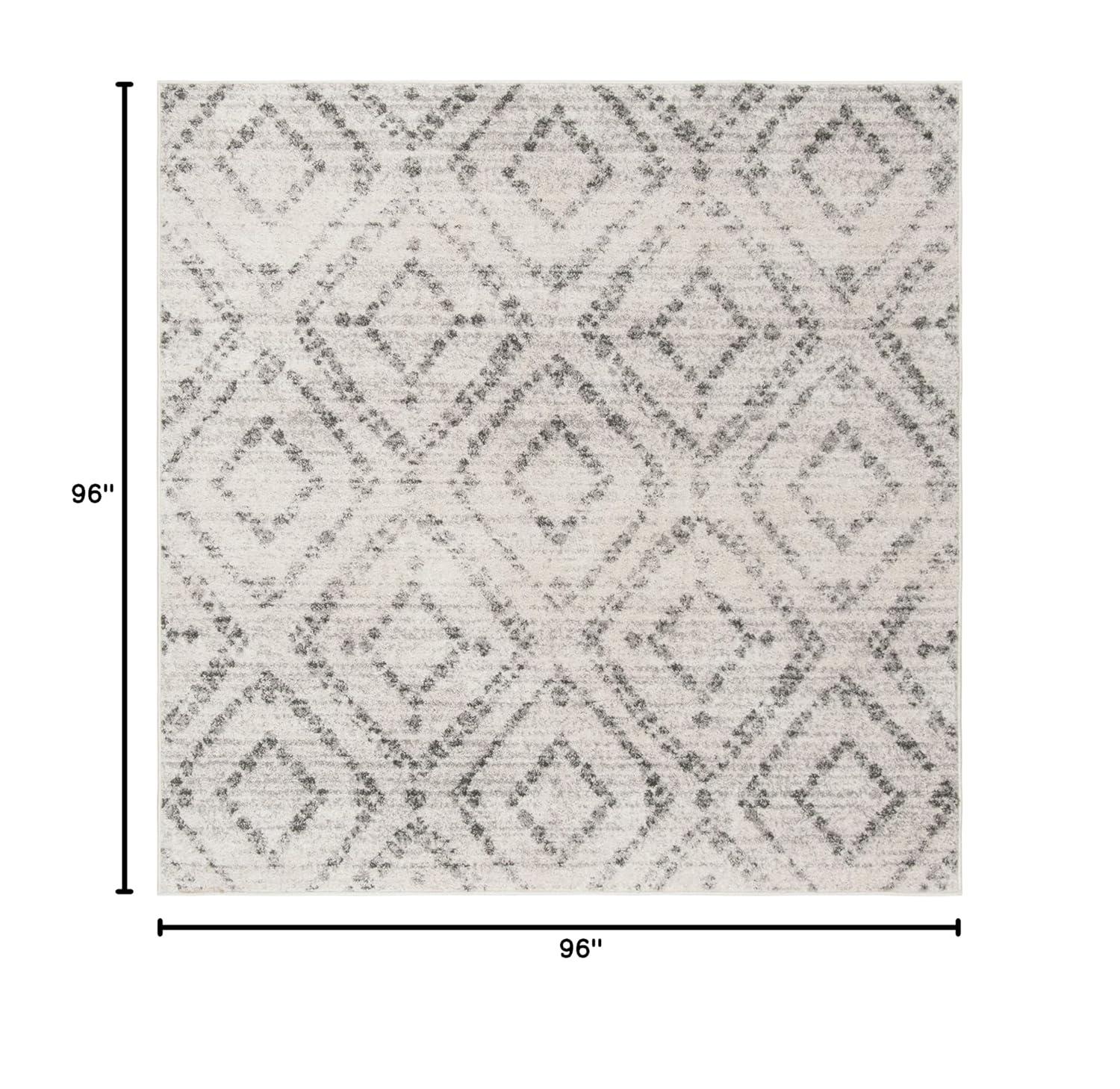 Adirondack ADR131 Machine Made Indoor Area Rug - Light Grey/Grey - 8'x8' - Safavieh