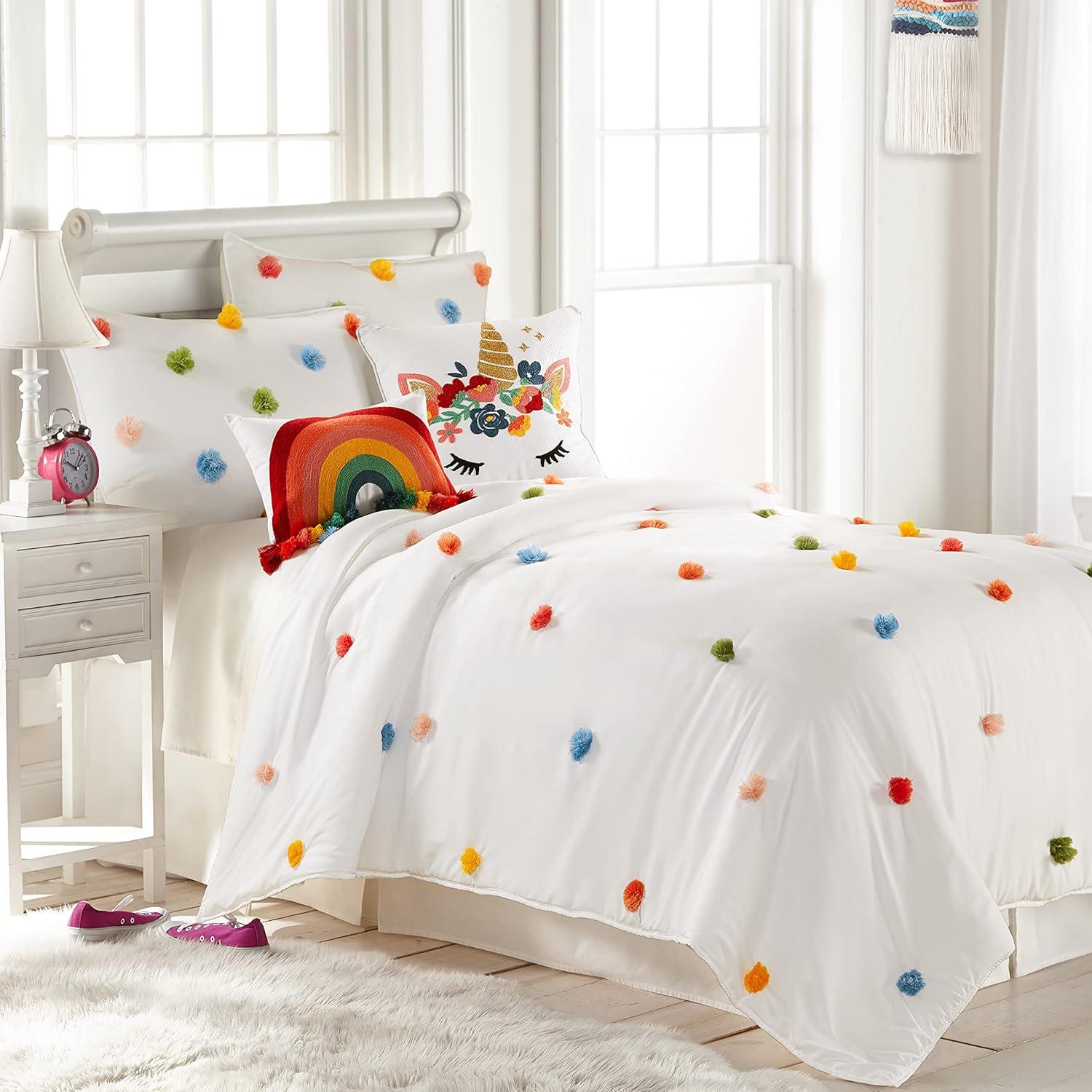 Colorful Pom-Pom Quilt Set - Homthreads