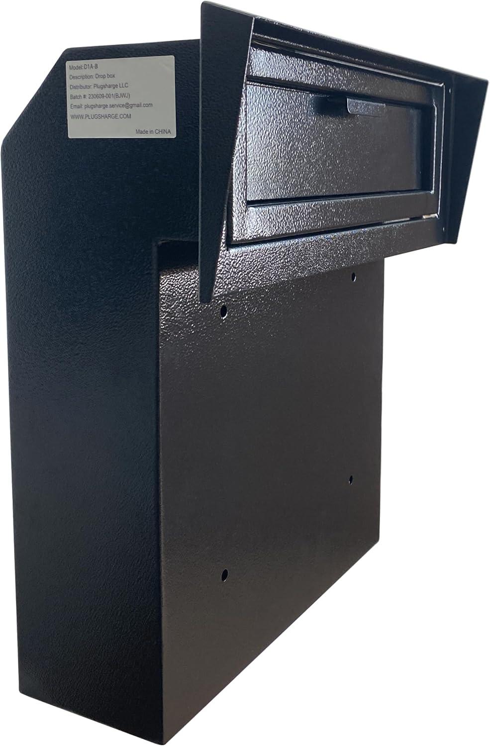 Pochar12.00 x 4.25 x 16.00 in Black Steel 1-Slot Mailboxes, Rust Resistant