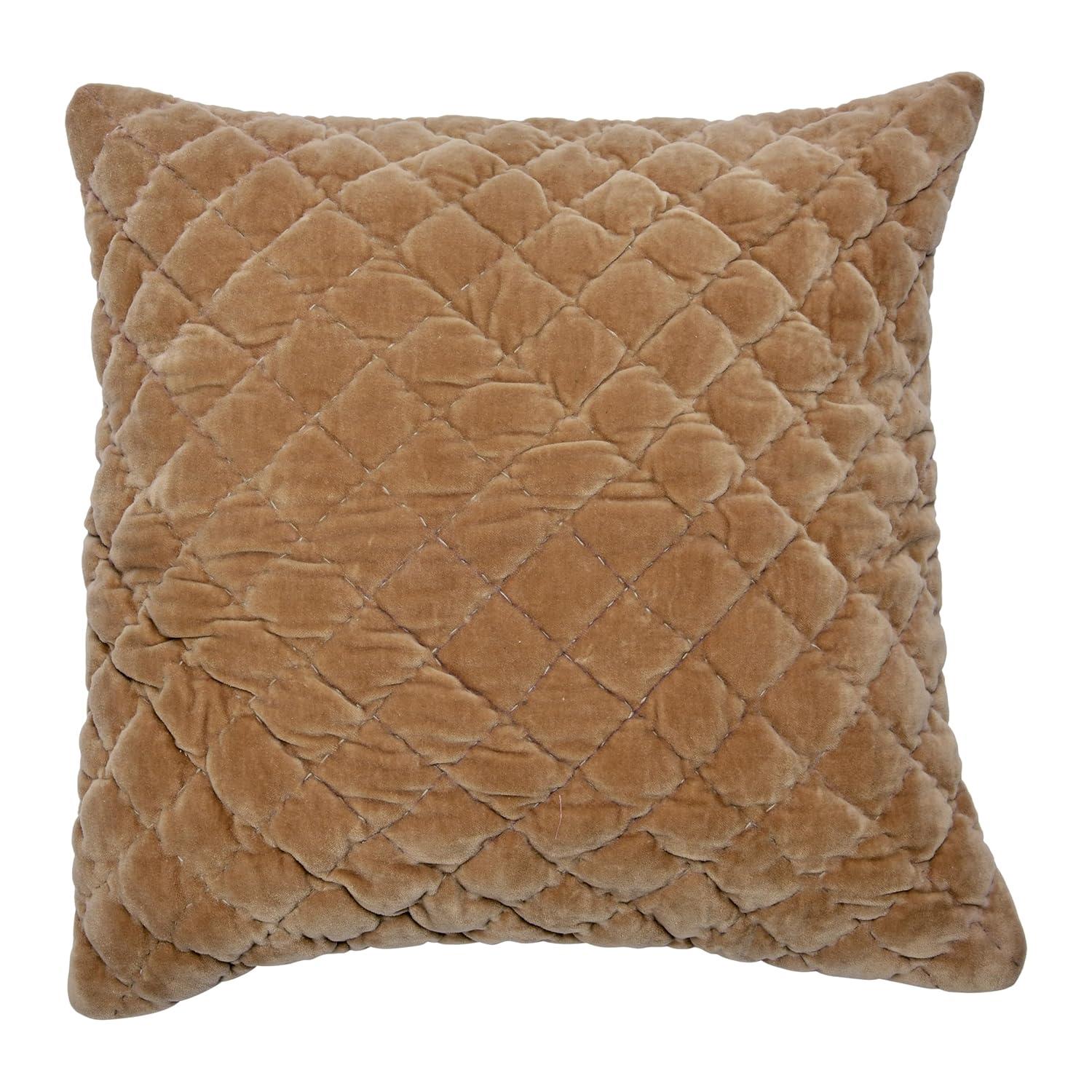 Creative Co-Op 20" Square Quilted Velvet Pillow Cover