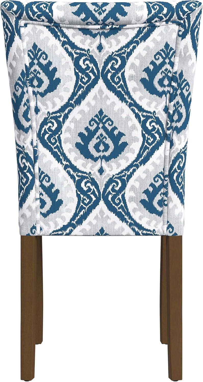 Classic Parsons Dining Chairs, Pack of 2, Blue Ikat Medallion Print