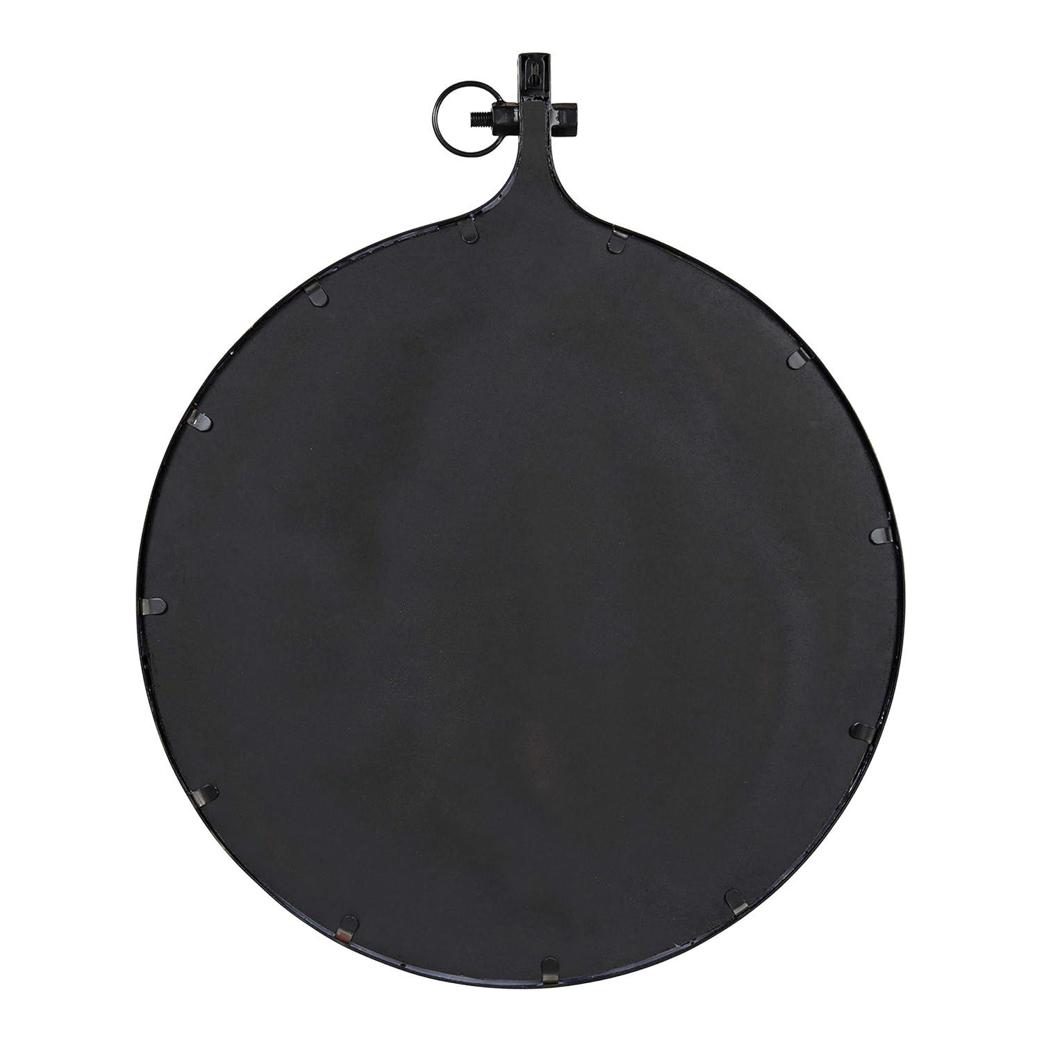 24" x 28" Yitro Metal Framed Wall Mirror Bronze - Kate and Laurel: Round, Oil Rubbed, Hanging Decor
