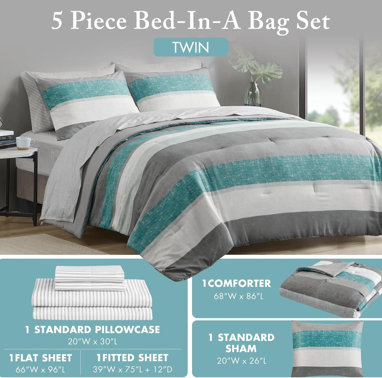 Madison Park Essentials Jaxon Comforter Set with Bed Sheets
