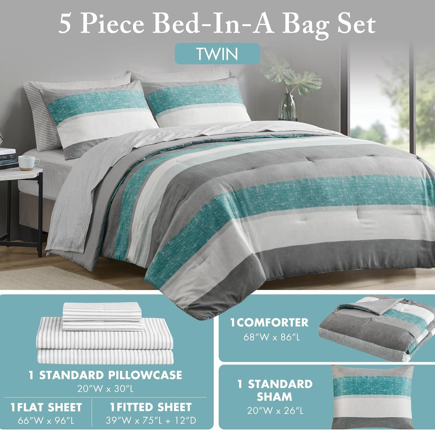 Madison Park Essentials Jaxon Comforter Set with Bed Sheets