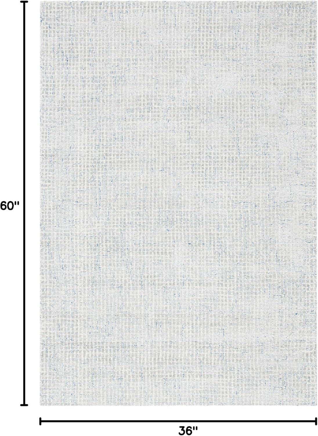 Abstract ABT469 Hand Tufted Area Rug - Silver/Blue - 3'x5' - Safavieh .