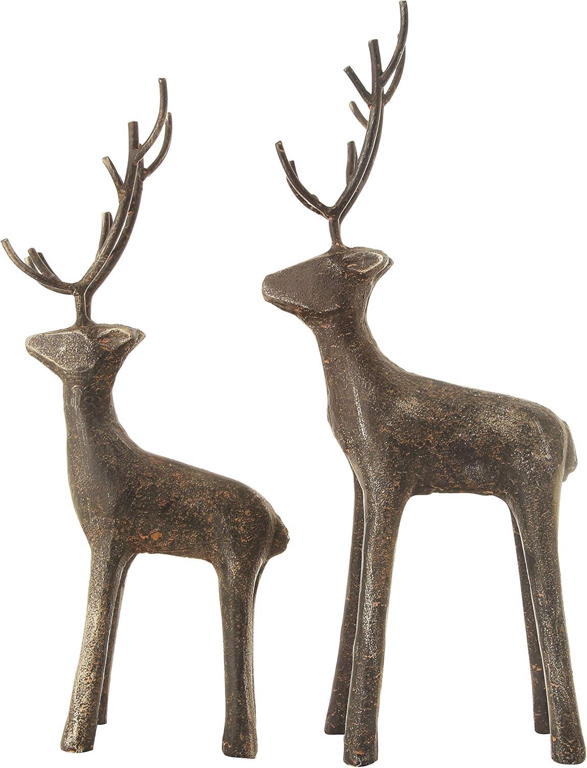 Creative Co-Op Cast Iron Standing Deer Figurine