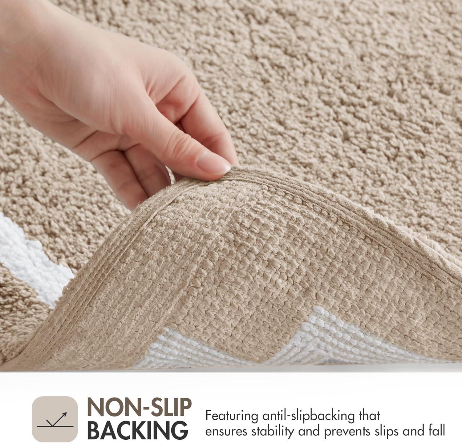 Madison Park 100% Cotton Tufted Bath Rug with Non-Slip Backing
