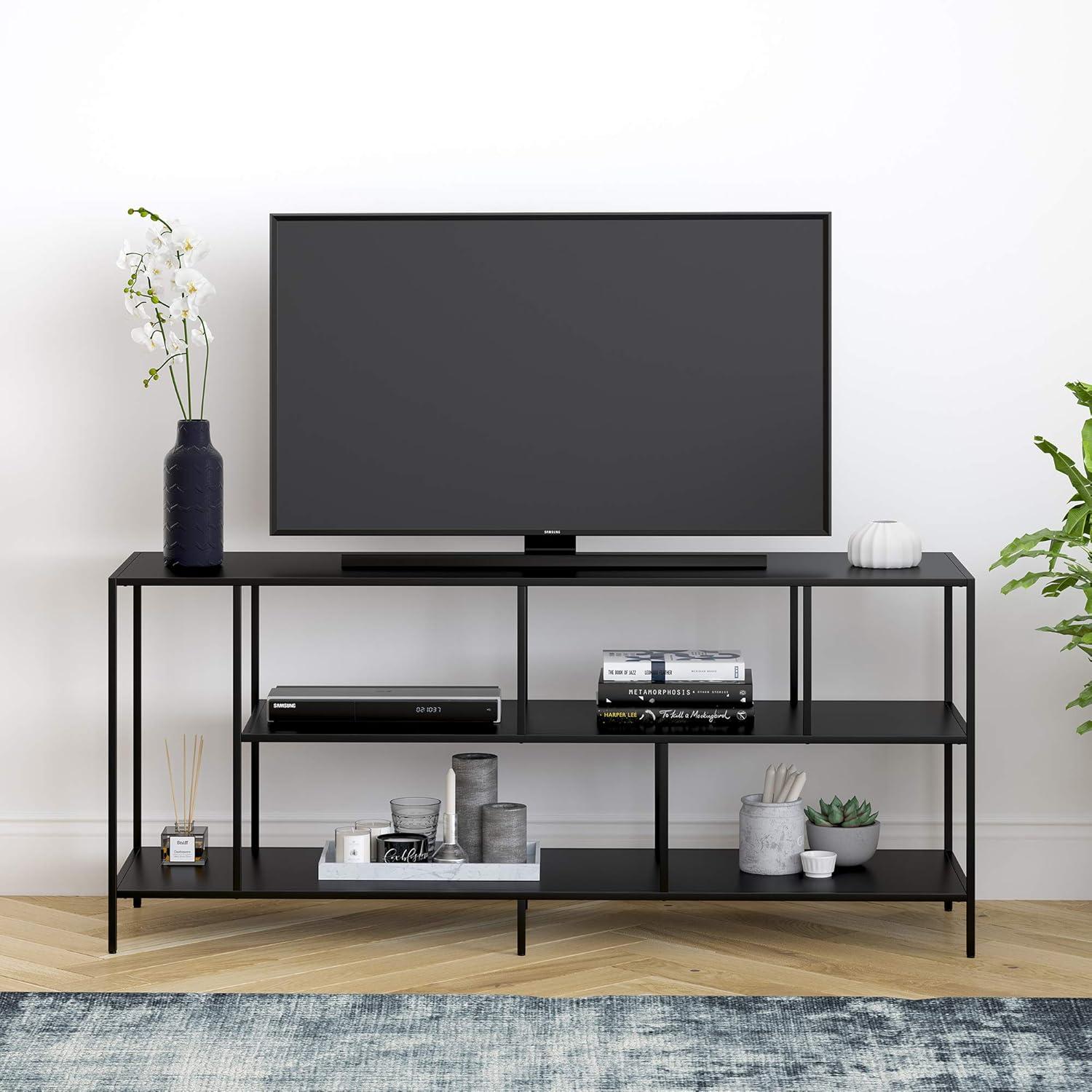Three Shelf TV Stand in White - Henn&Hart