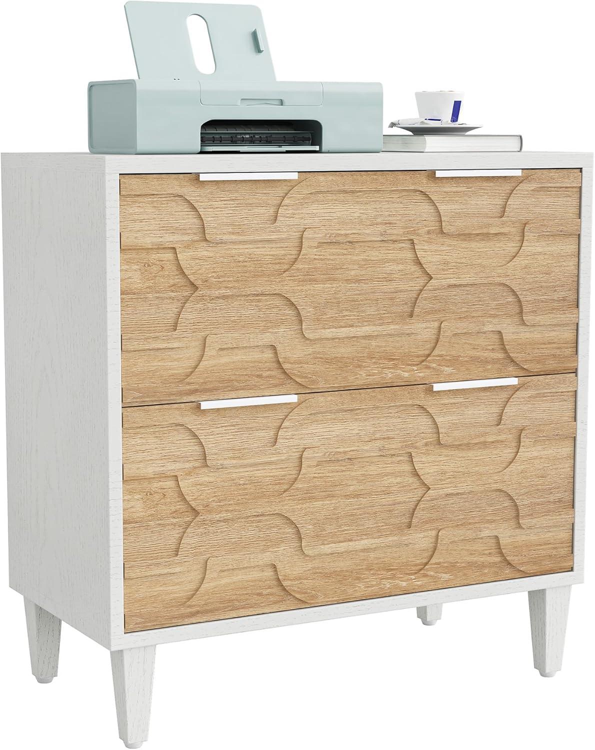 LITTLE TREE 2 Drawer Lateral File Cabinet Beige