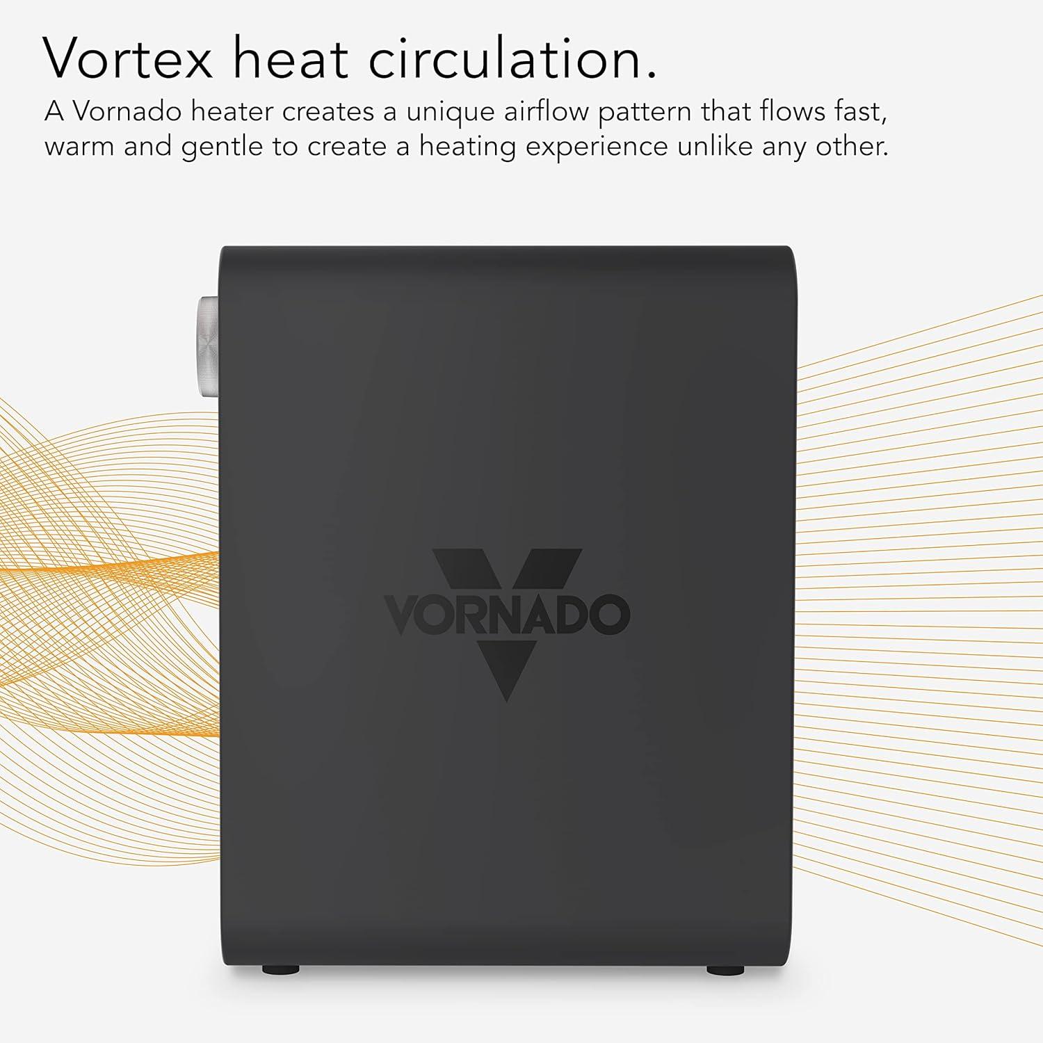 Vornado VMHi300 Heater: Portable Electric Space Heater, Adjustable Thermostat, Metal Frame, 1500W, ETL Listed, Gray