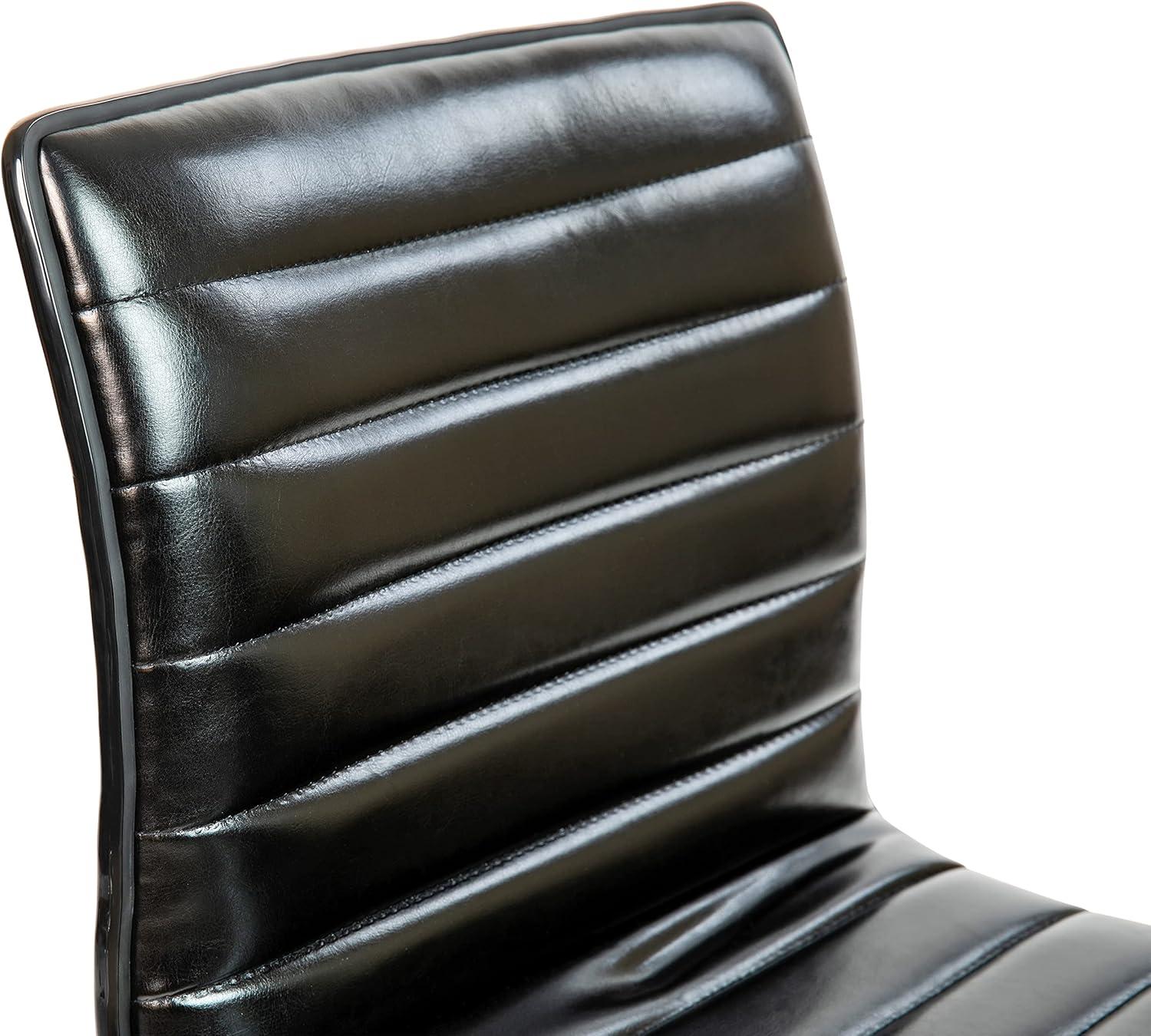 Flash Furniture Merchiston Low-Back Modern Ribbed Upholstered Vinyl Swivel Desk Chair by Flash Furniture
