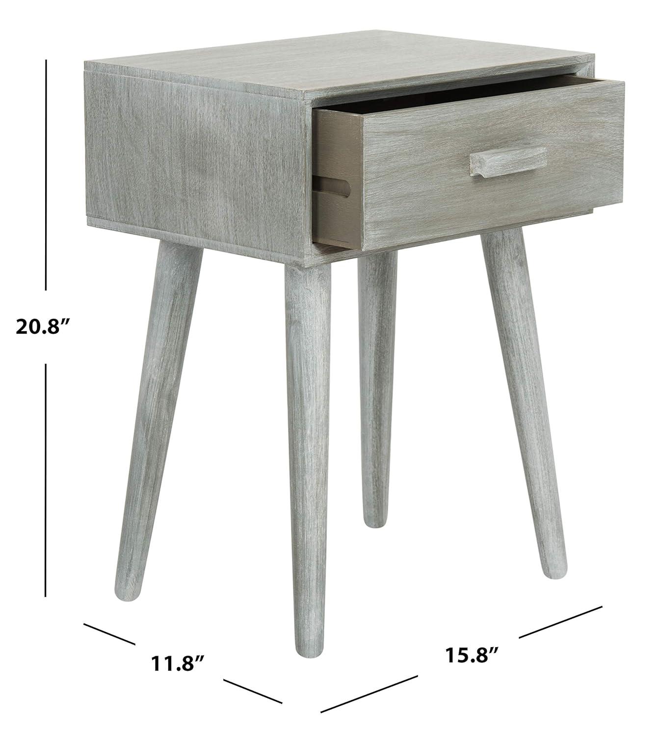 Lyle 1 Drawer Side Table - SlateGrey - Safavieh.