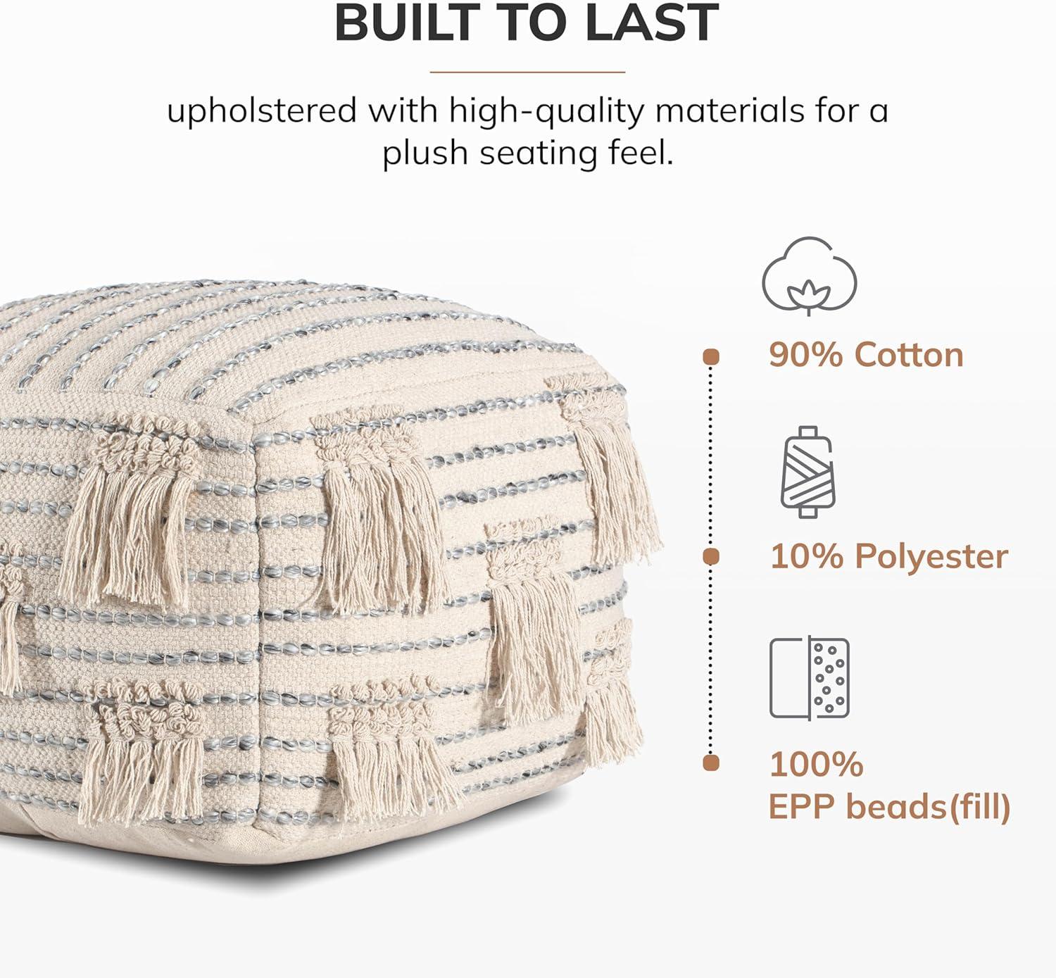 Cherokee Pouf Cream - Anji Mountain