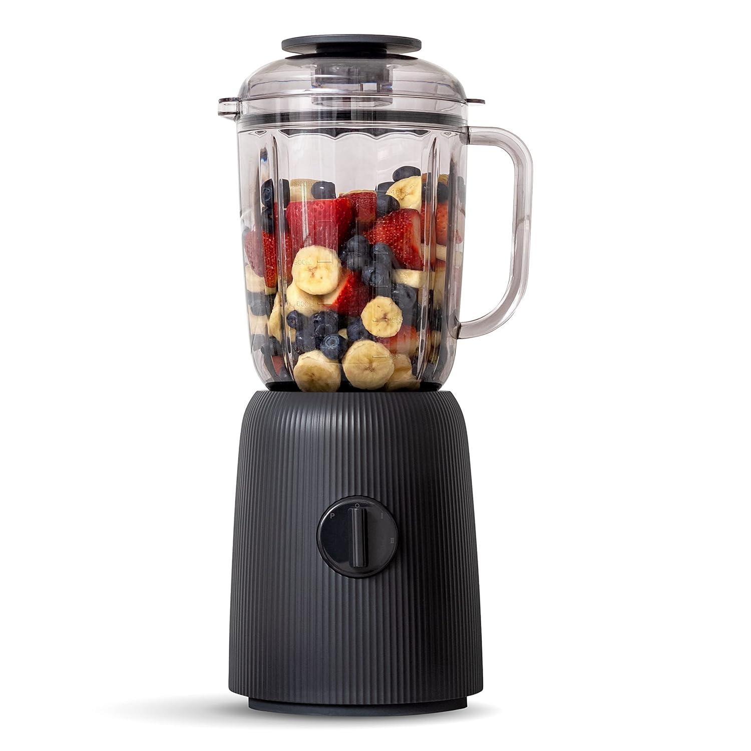 IRIS USA 3-Speed High-Power Professional-grade Countertop & Kitchen Blender - 50 oz Tritan Jar, Titanium-Coated Stainless Steel -Blades