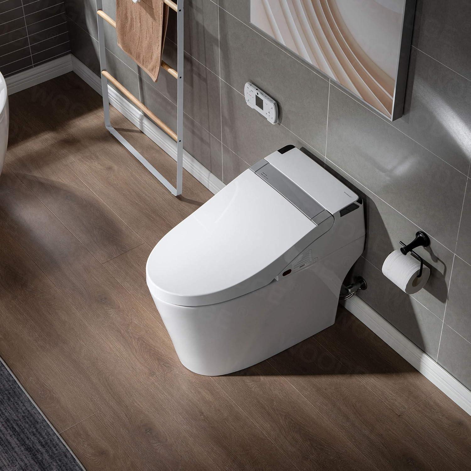 Auto Open/Close Smart Bidet Toilet with Built-in Tank, ADA Height, Auto/Blackout Flush, Heated Seat