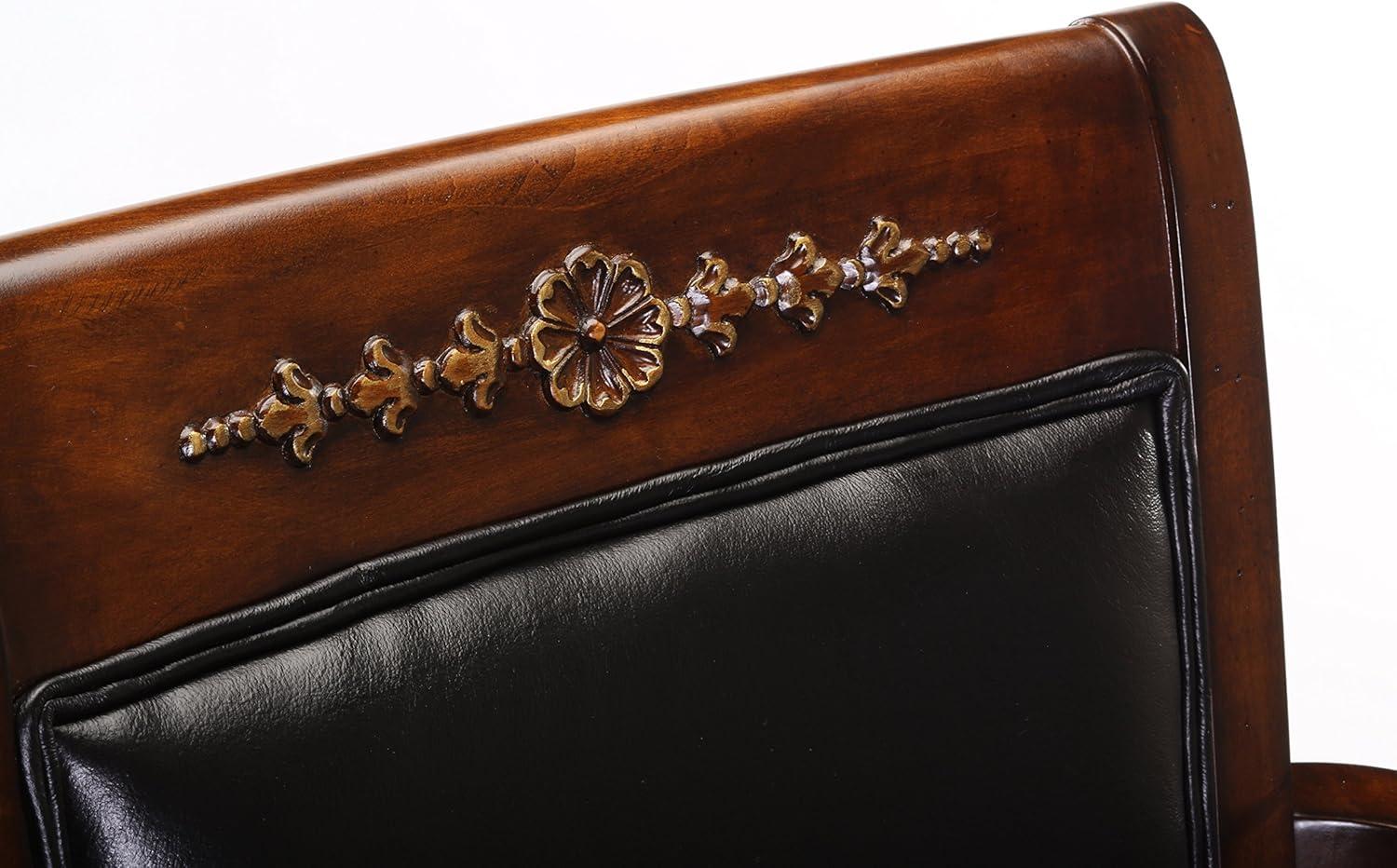 Hillsdale Furniture Douglas Wood Counter Height Return Swivel Stool, Distressed Cherry with Gold Highlights