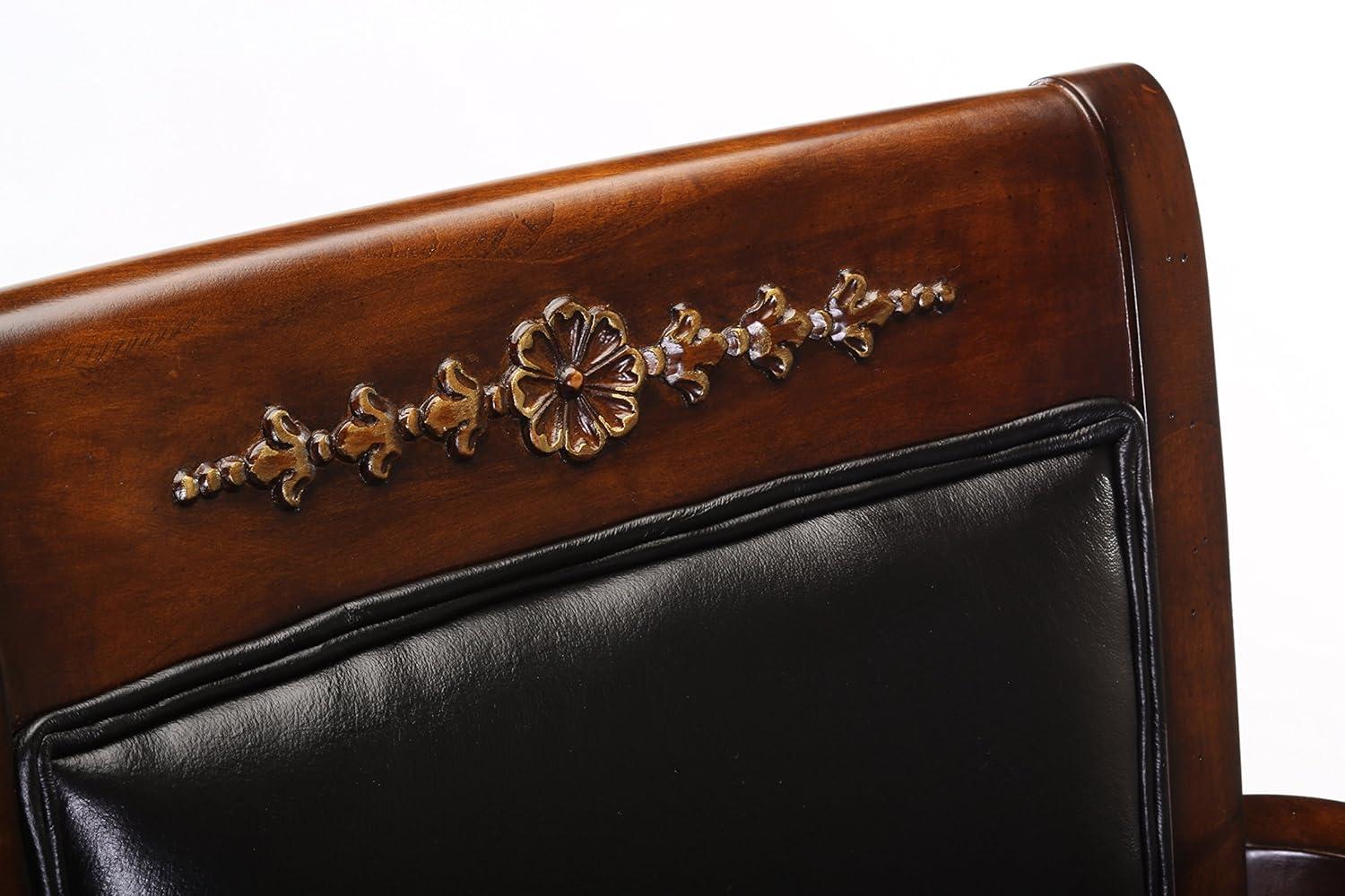 Hillsdale Furniture Douglas Wood Counter Height Return Swivel Stool, Distressed Cherry with Gold Highlights