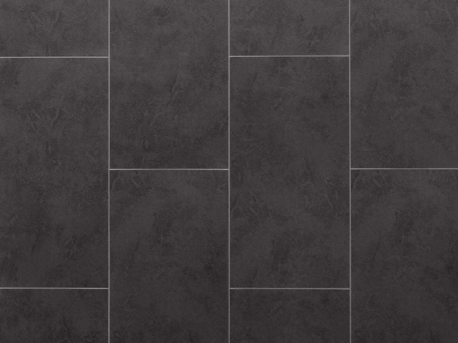 NewAge Products Stone Composite Luxury Vinyl Tile 600 Sqft Flooring Bundle (12" W x 23" L x 0.37" H), Slate
