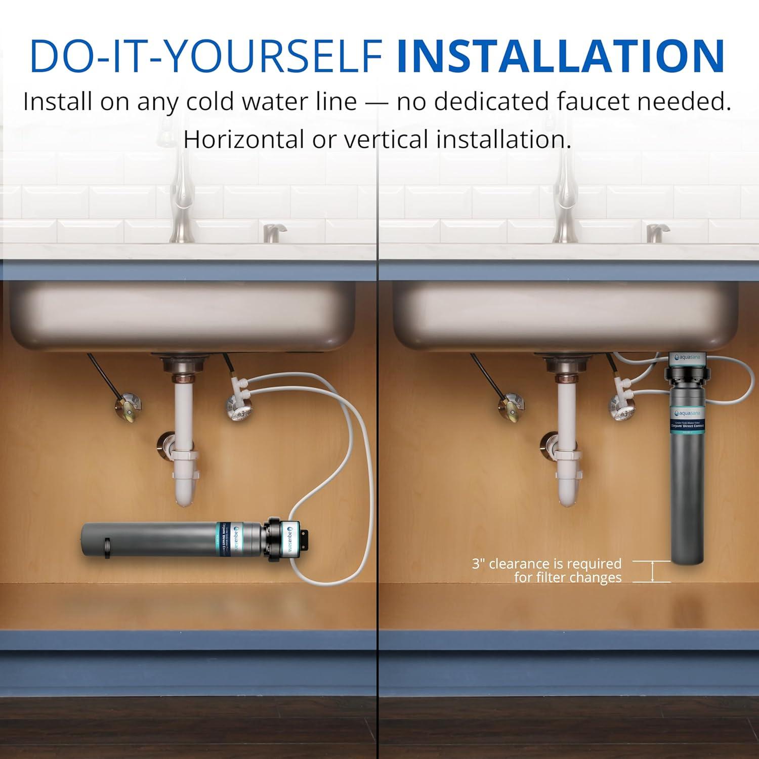 Aquasana Under Sink Water Filter System - Claryum Direct Connect - AQ-MF-1