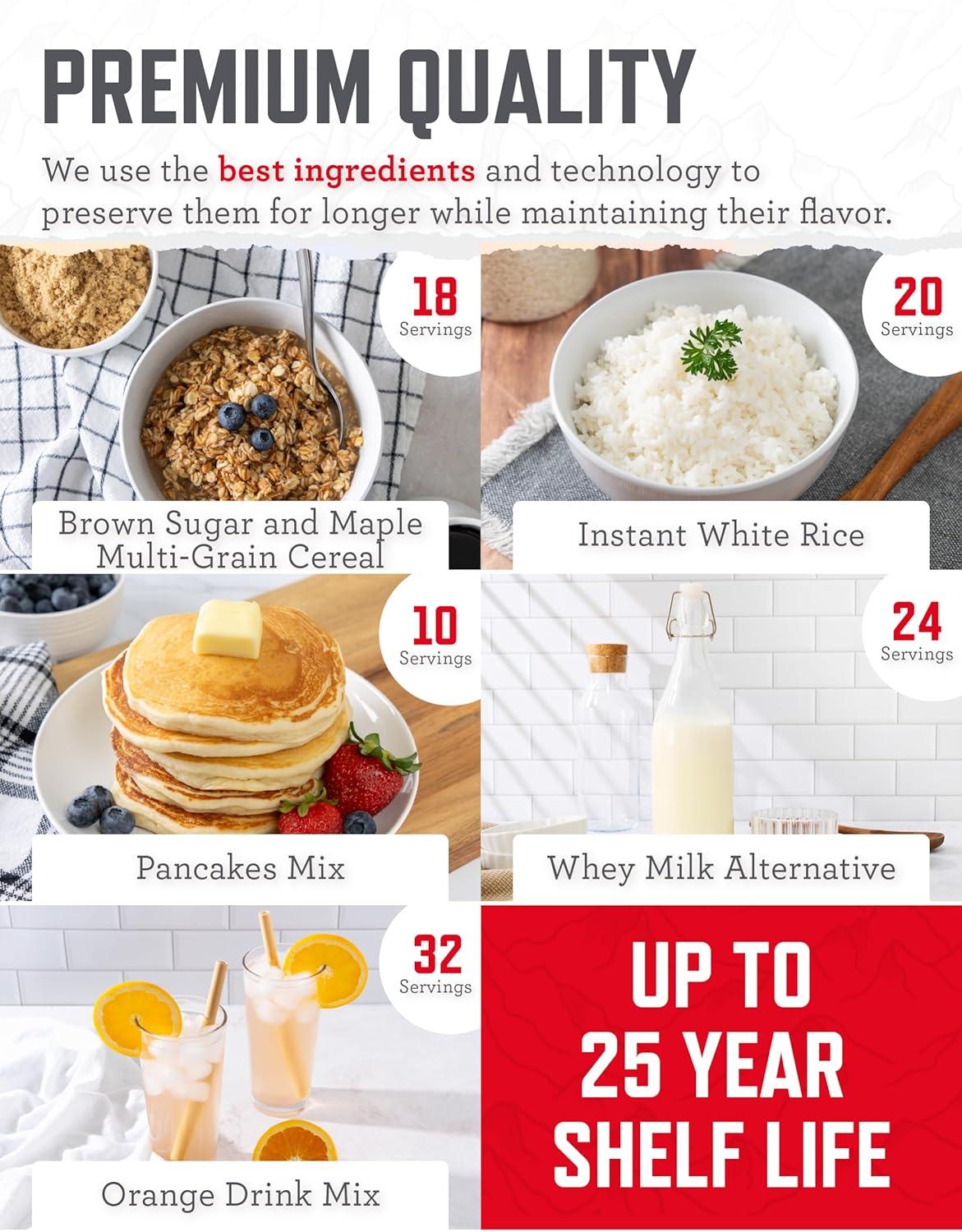 ReadyWise RW10-014 9.75 x 11.75 x 14.75 in. 14 Day Emergency Food Bucket