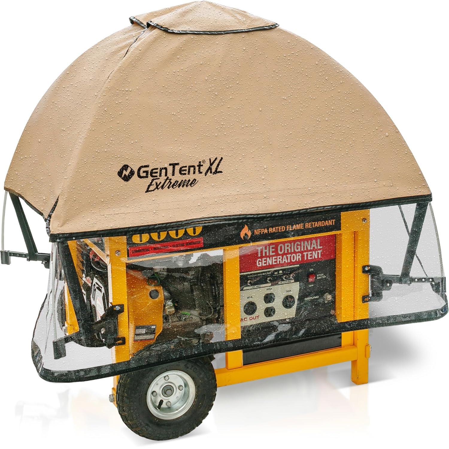 XL Generator Running Cover - Universal Kit (Extreme, Tan) - for Larger Open Frame Portable Generators