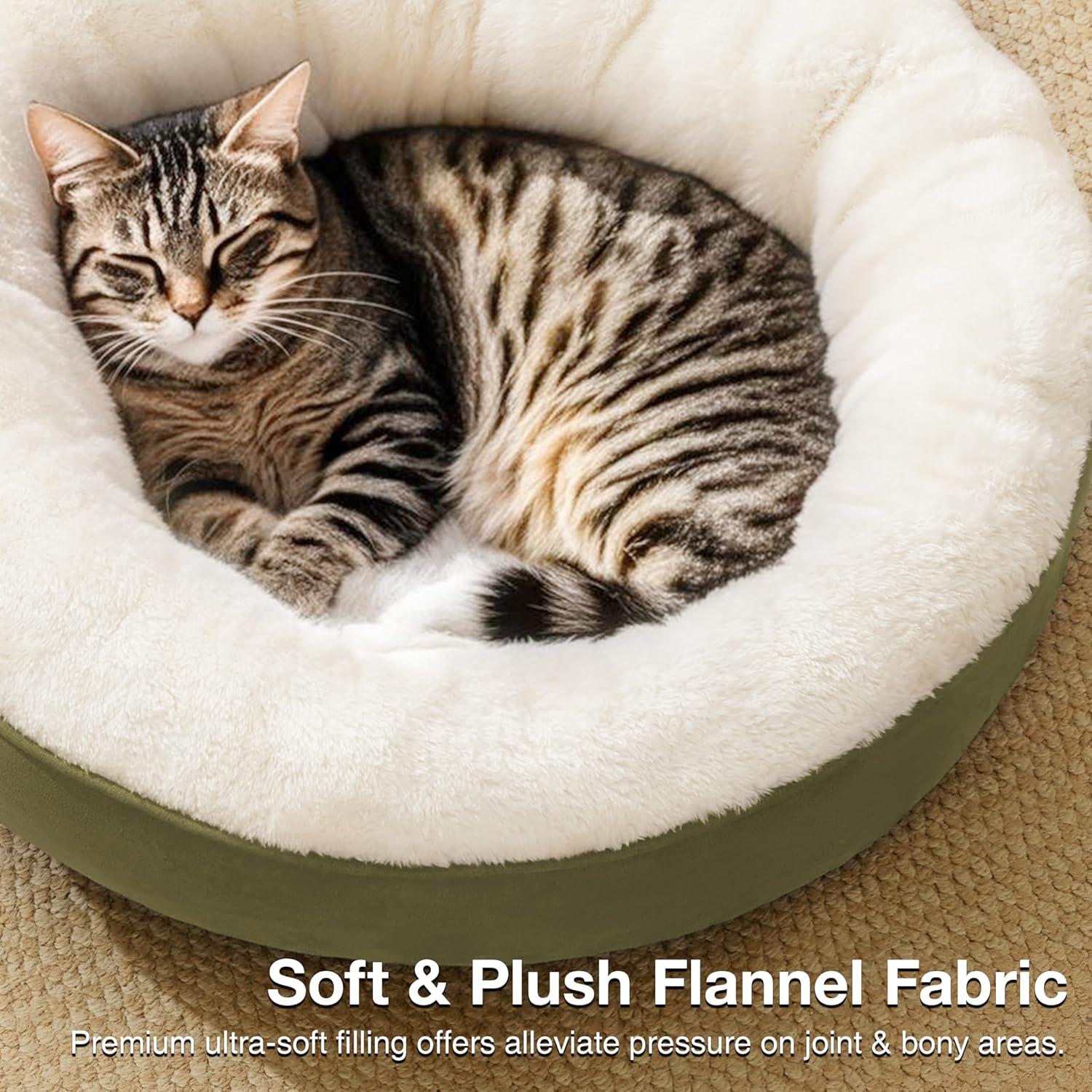 Archie & Oscar™ Round Donut Cat And Dog Cushion Bed, 20In Pet Bed For Cats Or Small Dogs, Anti-Slip & Water-Resistant Bottom, Super Soft Durable Fabric Pet Beds, Washable Luxury Cat & Dog Bed