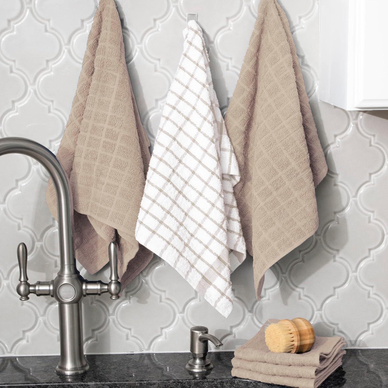 RITZ Cotton Plaid Kitchen Towel Linen Set (Set of 6)